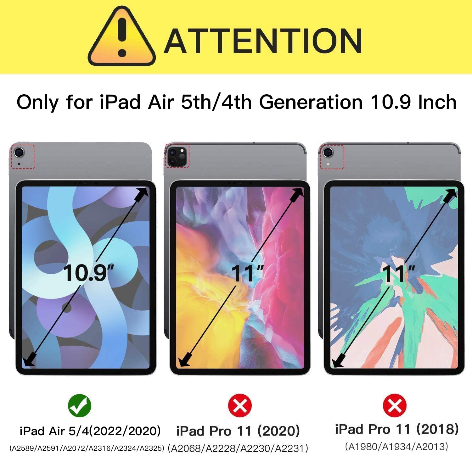 Shockproof Rugged Protective Case for iPad Air 5th/4th Gen 10.9 Inch (2022/2020) - Navy Blue Kids Case with Apple Pencil 2nd Gen Charging Support | Perfect for School, Travel & Outdoor Activities