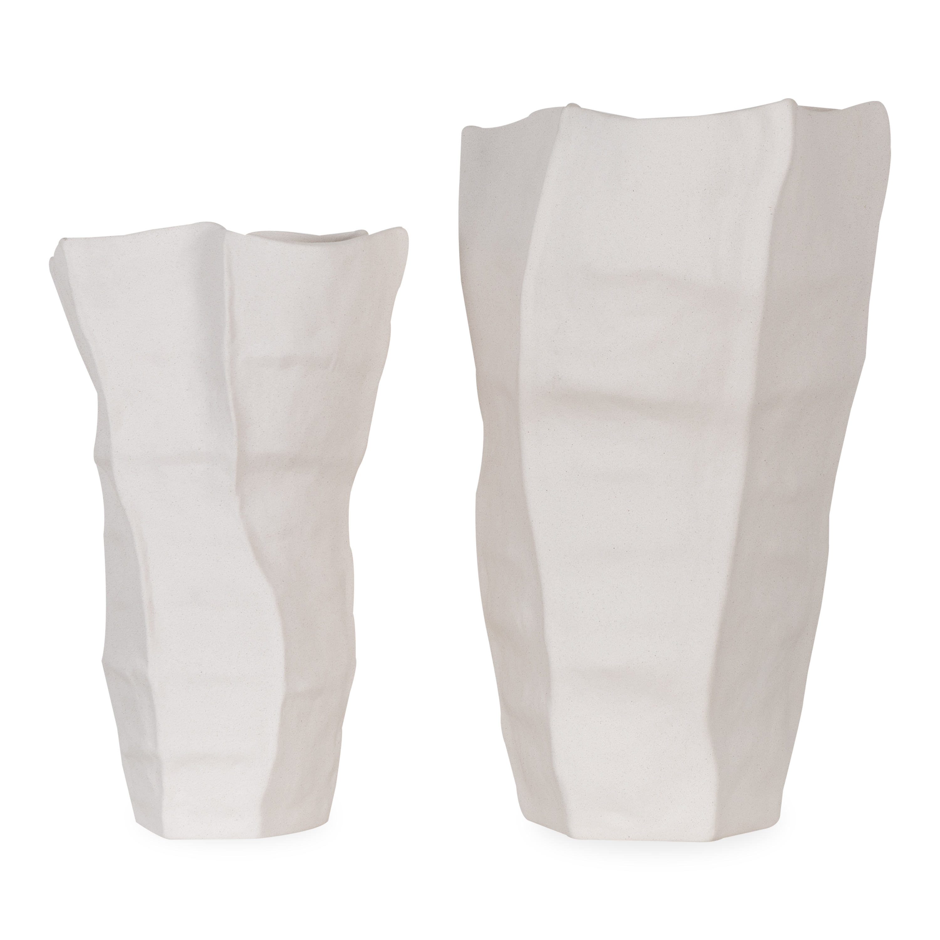 Elegant White Ceramic Vase for Home Decor - Handcrafted Minimalist Drift Design Centerpiece for Living Room, Dining Table, or Wedding Decorations