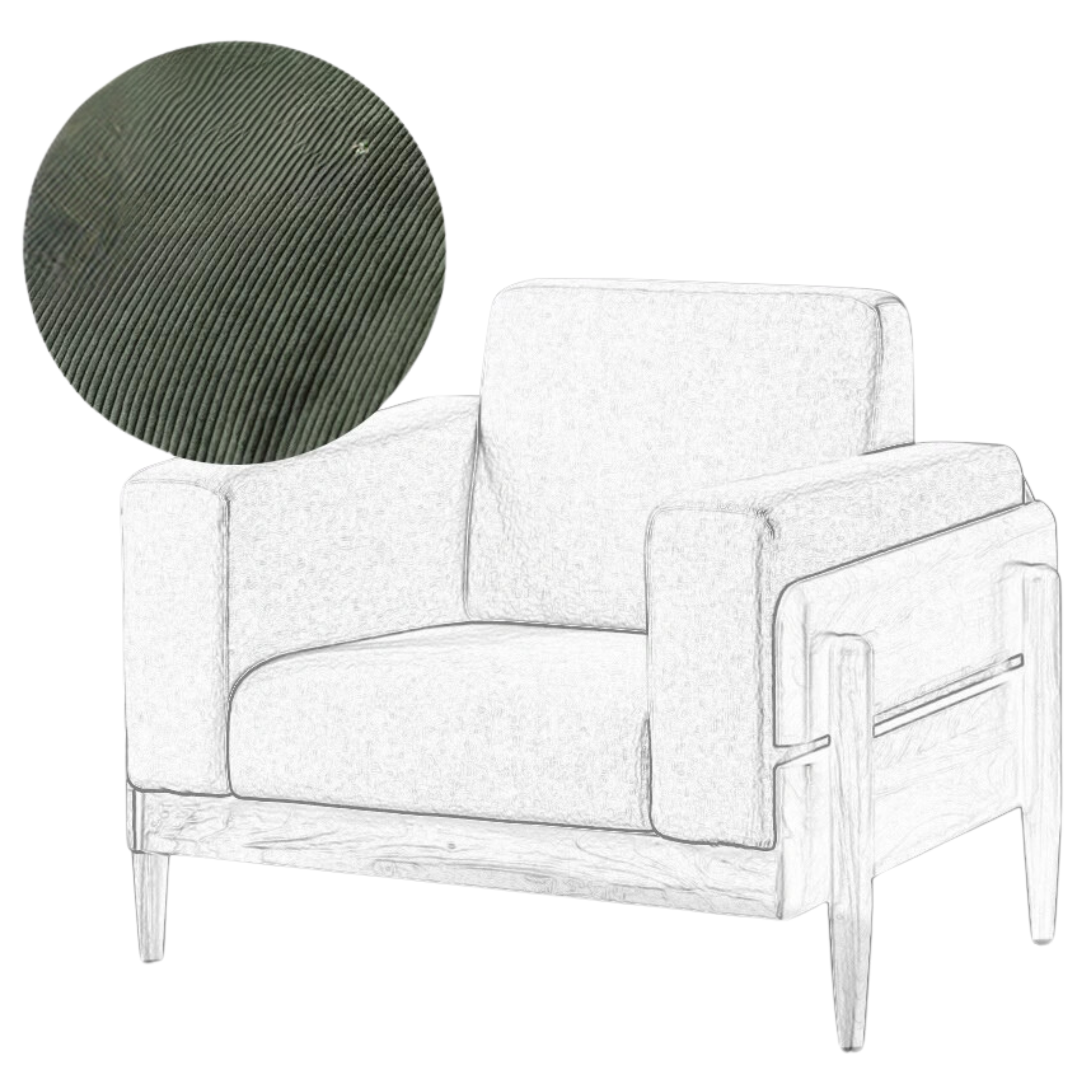 Premium Black Walnut Solid Wood Upholstered Fabric Sofa - Modern Living Room Furniture for Home, Office & Lounge Comfort