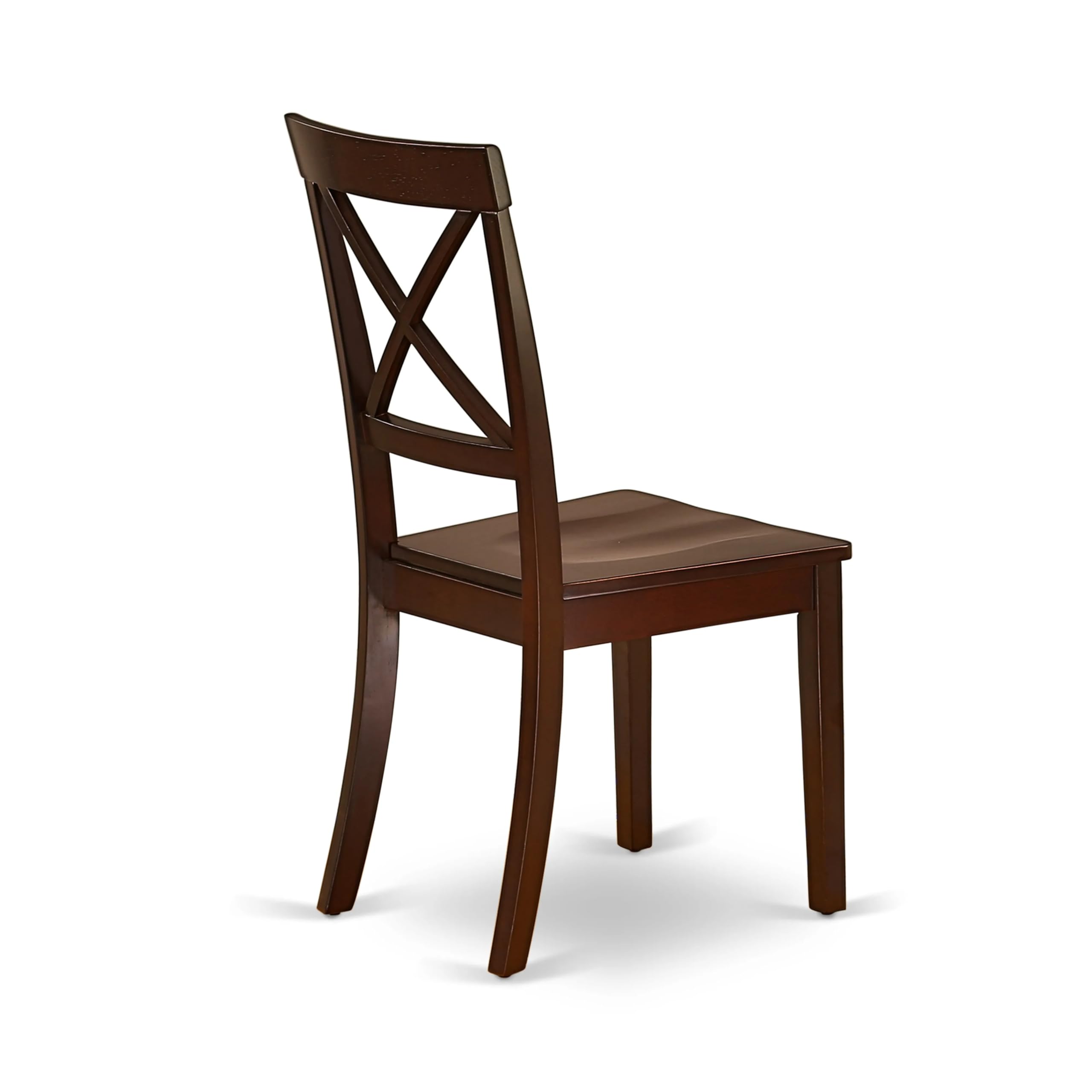 East West Furniture ANBO3-MAH-W 3 Piece Round Dining Set with Pedestal Table & 2 Chairs - 36x36 Inch Mahogany Kitchen Table for Small Spaces, Breakfast Nooks & Cozy Apartments