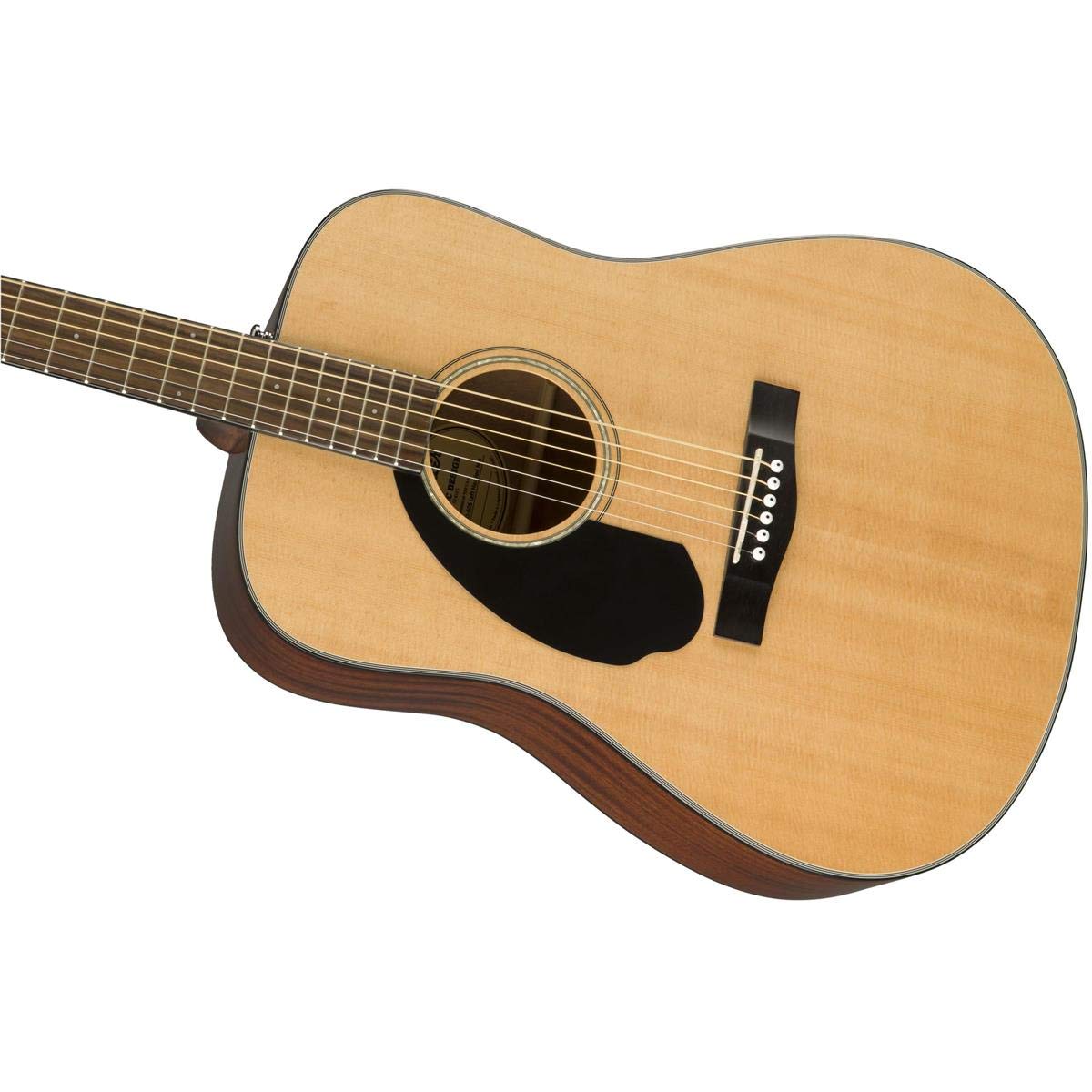 Fender CD-60S Left-Handed Acoustic Guitar - Mahogany Dreadnought with Walnut Fingerboard & Phosphor Bronze Strings - Gloss Natural Finish - 2 Year Warranty | Perfect for Beginners, Campfire Singalongs & Home Recording Studios