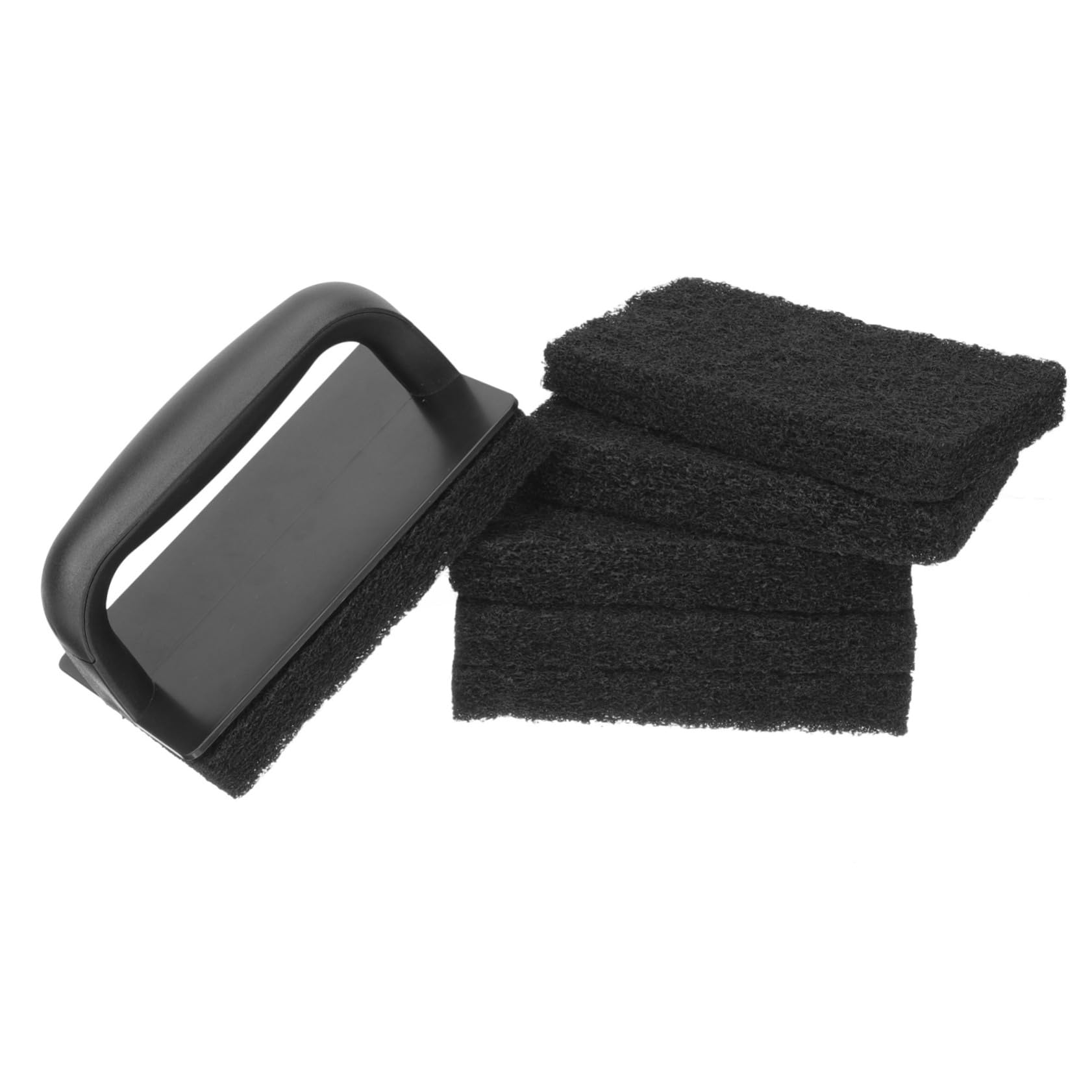 Multi-Functional Kitchen Brush with Handle - Heavy Duty Scrub Sponges for Grilling Rack, Pots & Pans Cleaning - Perfect for BBQ, Camping & Household Cleaning