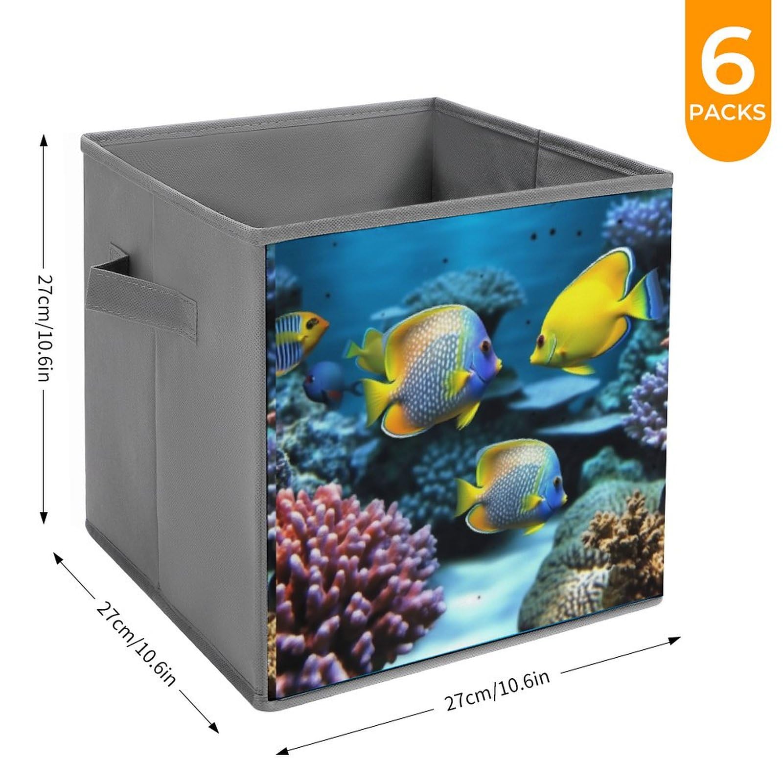 6-Pack Collapsible Storage Bins with Handles - Large Closet Organizer for Clothes, Toys & Home Organization - Perfect for Bedroom, Nursery & Dorm Storage Solutions