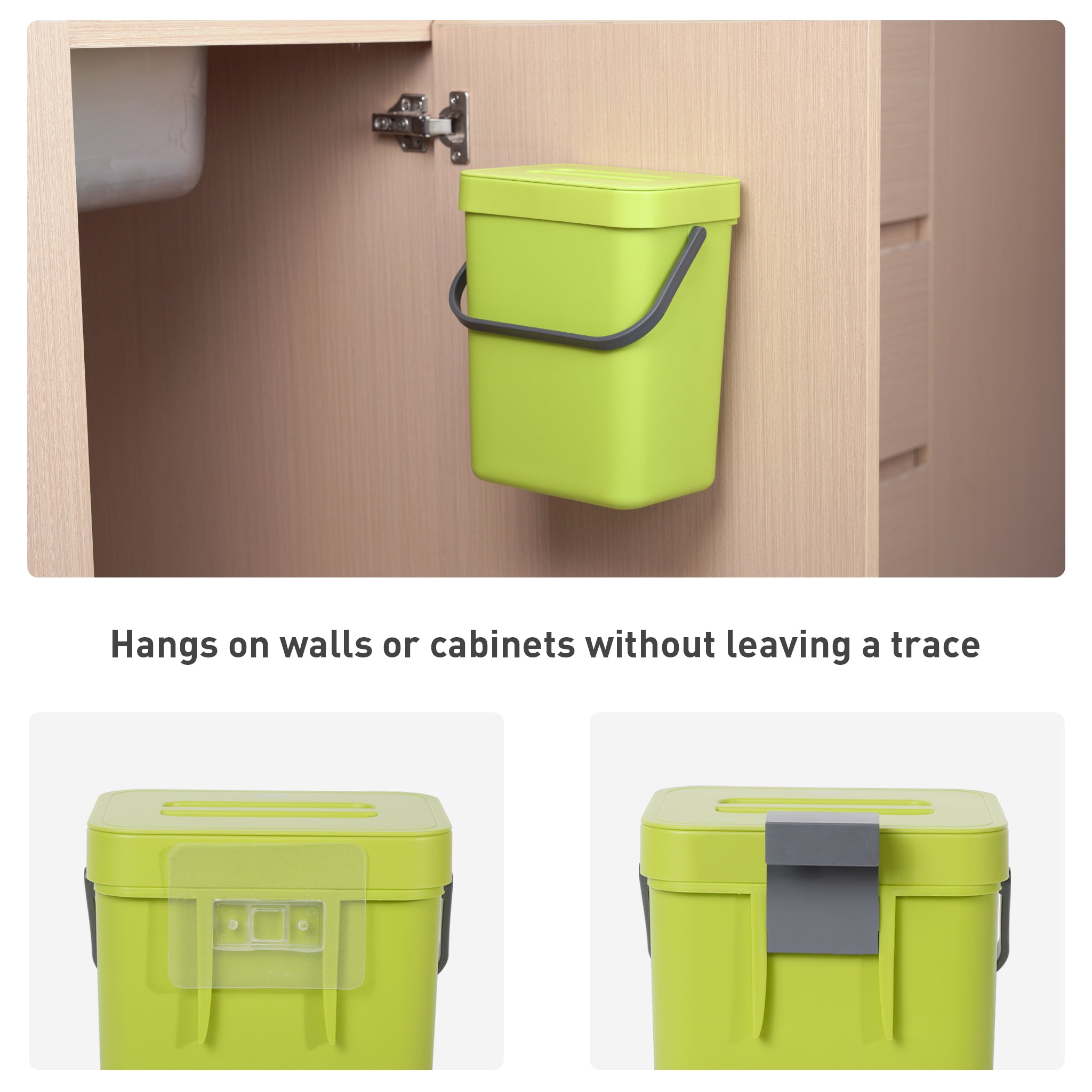 Puro 3L / 0.79 Gal Lime Compost Bin with Lid - Eco-Friendly Kitchen Composter for Organic Waste, Perfect for Countertop, Garden & Sustainable Living
