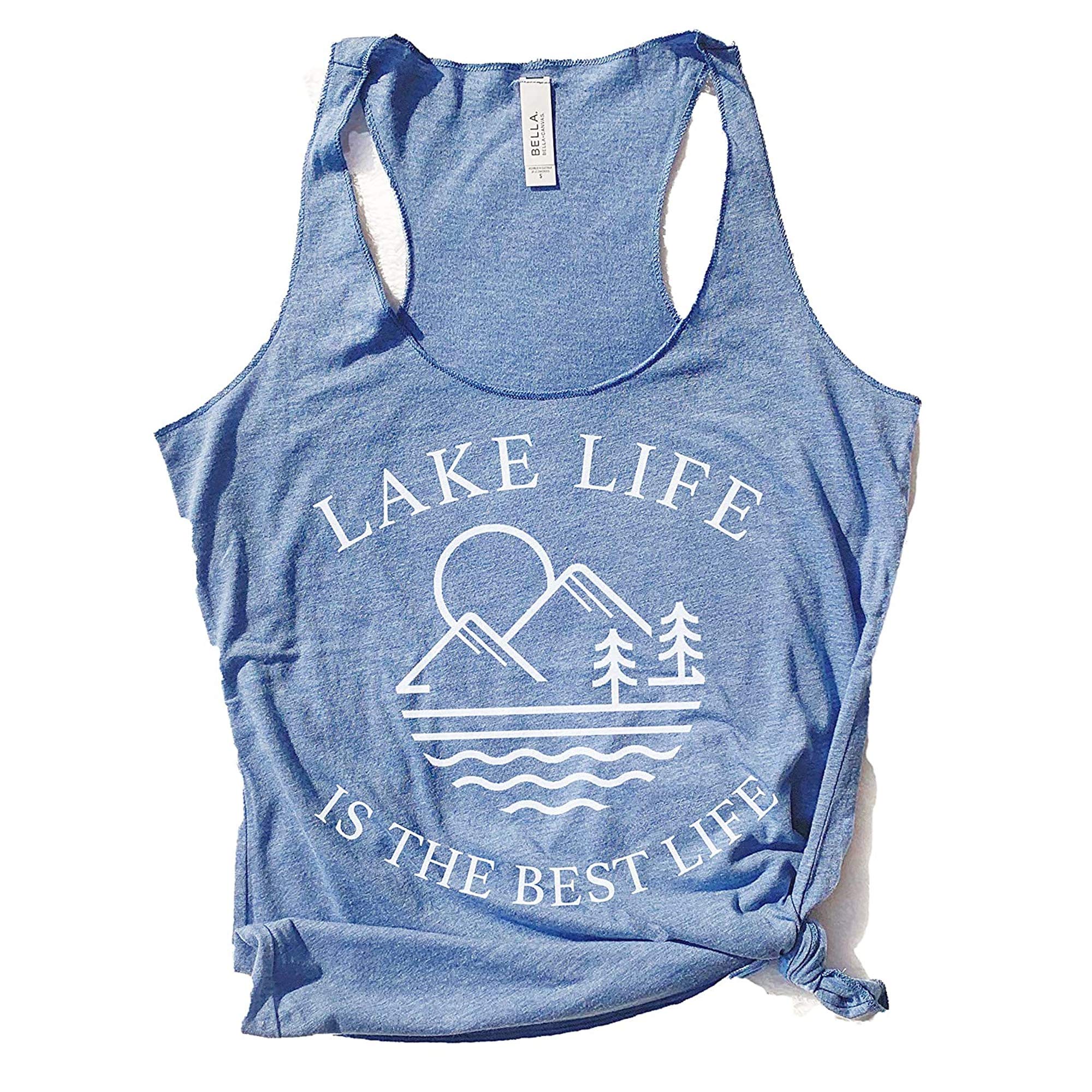 Women's Lake Life Tank Tops - Cute Summer Outdoor Sleeveless Shirts for Beach, Pool Party & Bachelorette - Perfect Lake Lover Gifts & Vacation Essentials
