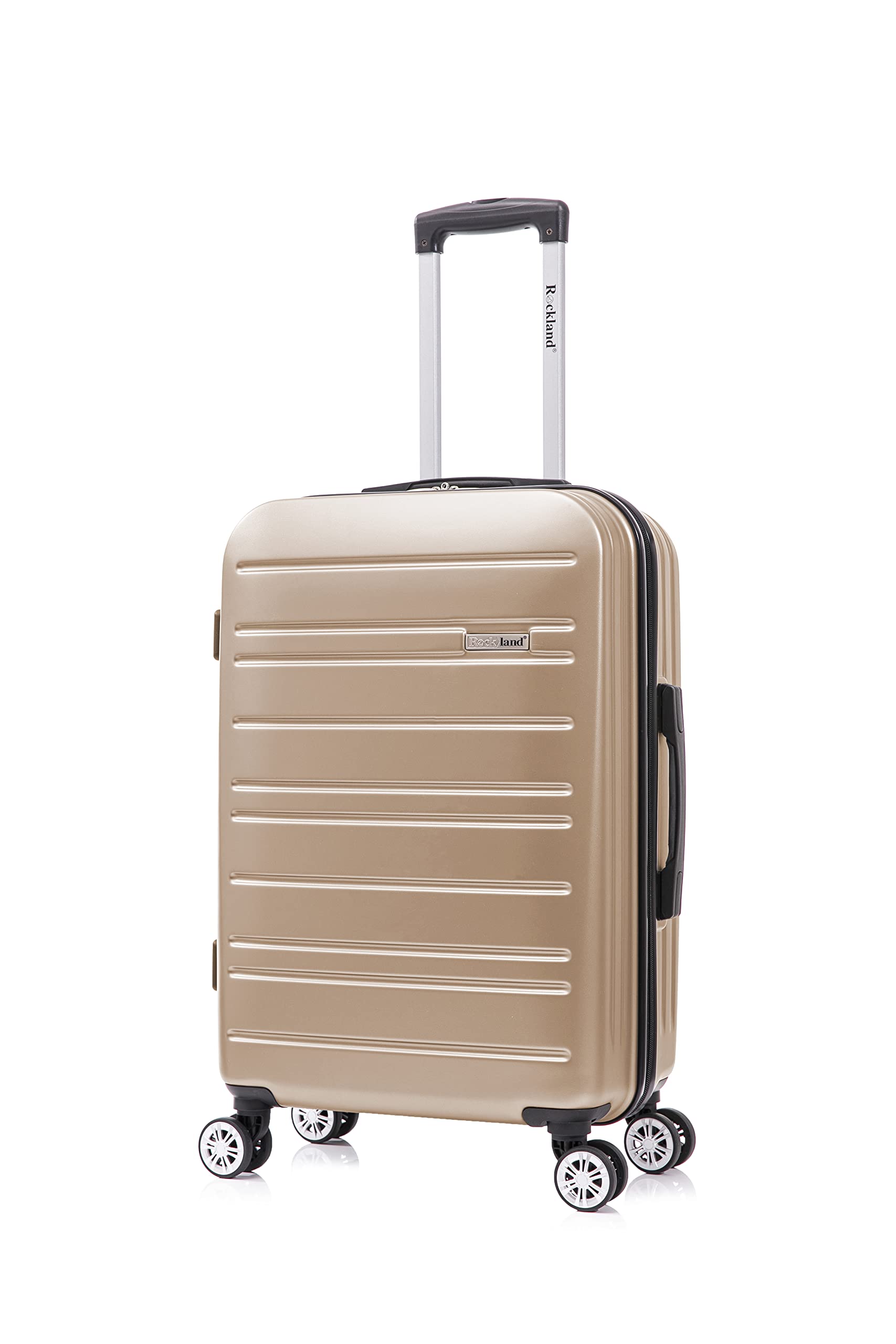 Rockland Irvine Hardside Spinner Wheel Luggage Set - Champagne (19