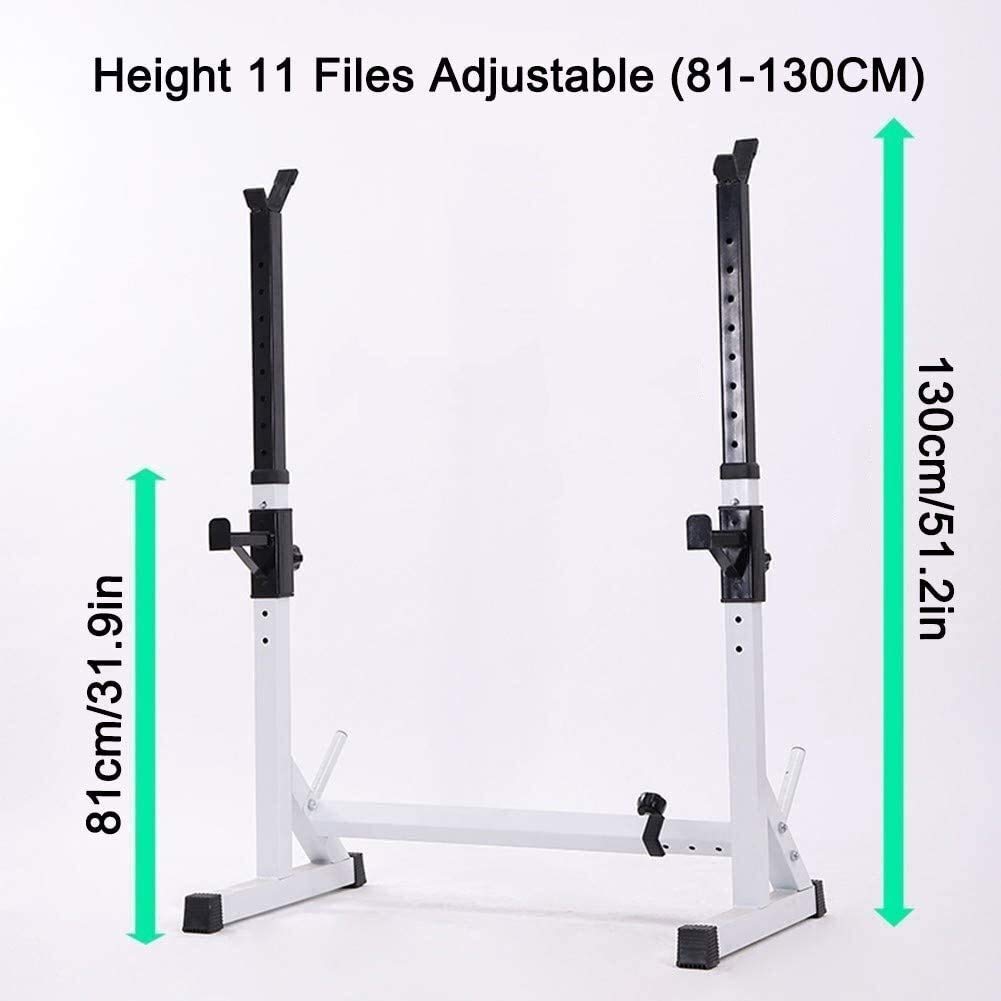 Adjustable Squat Rack & Bench Press Stand - Multifunctional Home Gym Equipment for Weight Lifting, Dumbbell Support | Indoor & Outdoor Workout Station for Strength Training, Powerlifting & CrossFit