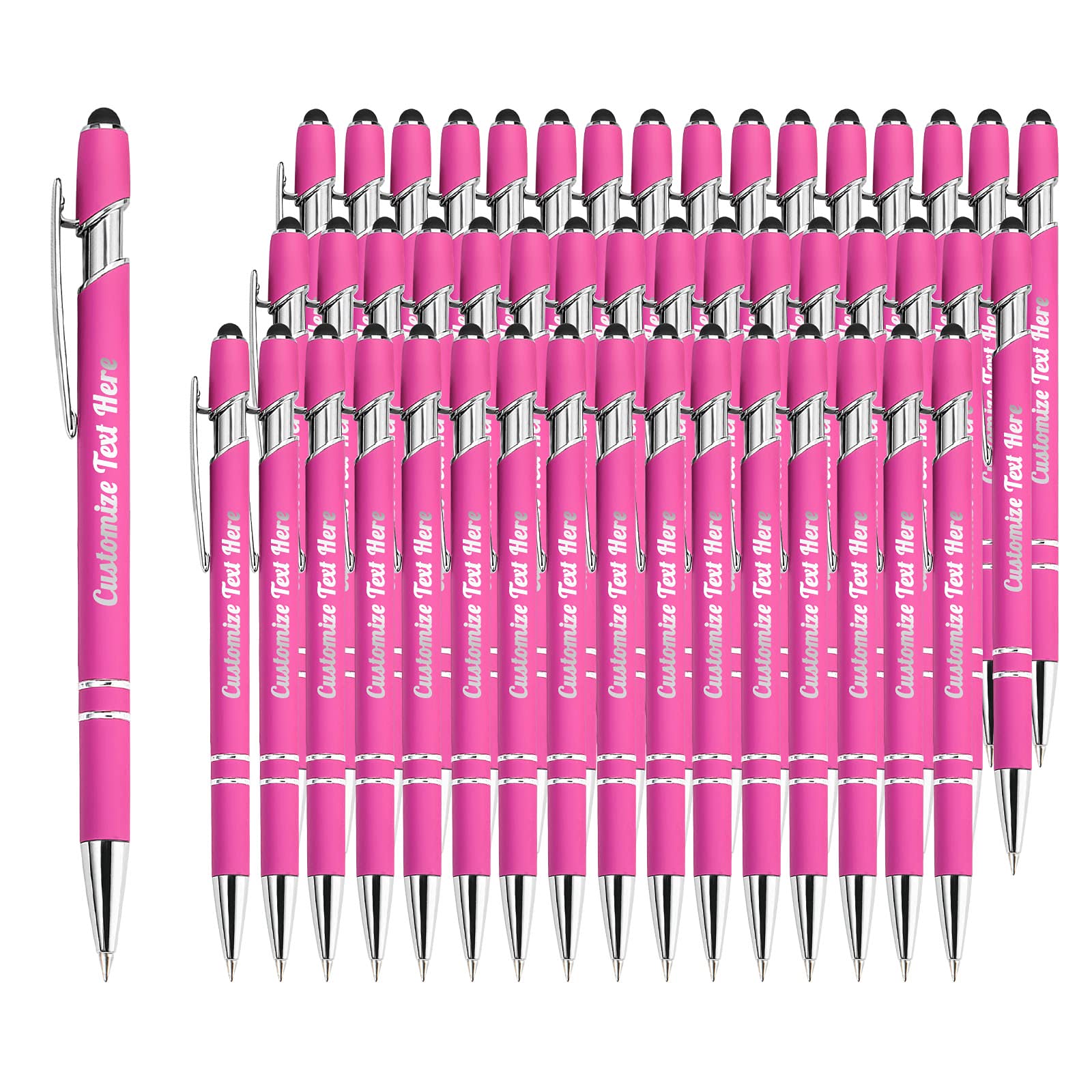 500 Custom Engraved Ballpoint Pens Bulk - Personalized with Business Name, Logo & Message - Medium Point Black Ink (60 Pcs) - Perfect for Corporate Gifts, Promotions, Birthdays, Anniversaries & Graduations