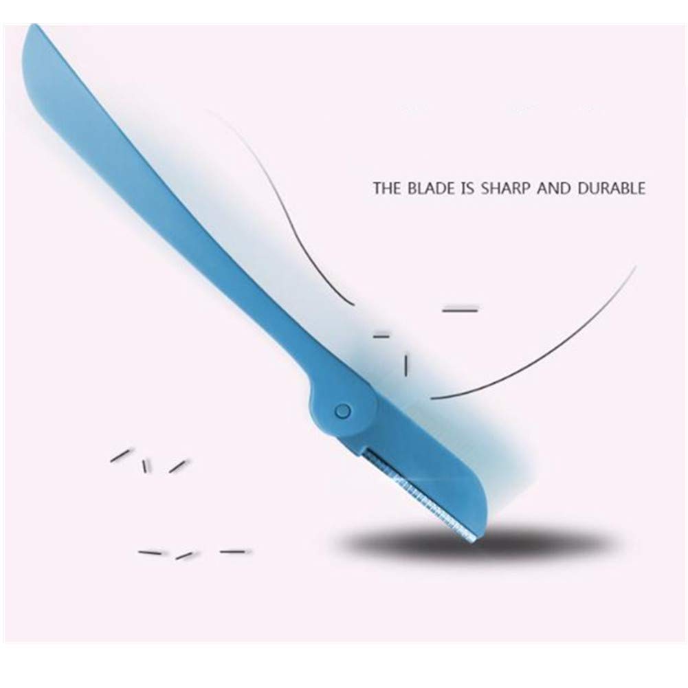 Premium Eyebrow Razor & Dermaplaning Tool for Women - Blue Face Shaver Set of 3 | Painless Hair Removal for Smooth Skin | Perfect for Eyebrow Shaping & Facial Exfoliation at Home