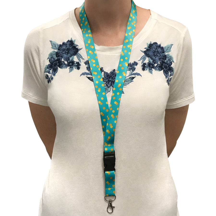 Premium Black Lanyard with Metal Hook - Adjustable Neck Strap for ID Badges, Keys & Access Cards - Ideal for Office, School, Events & Security Personnel