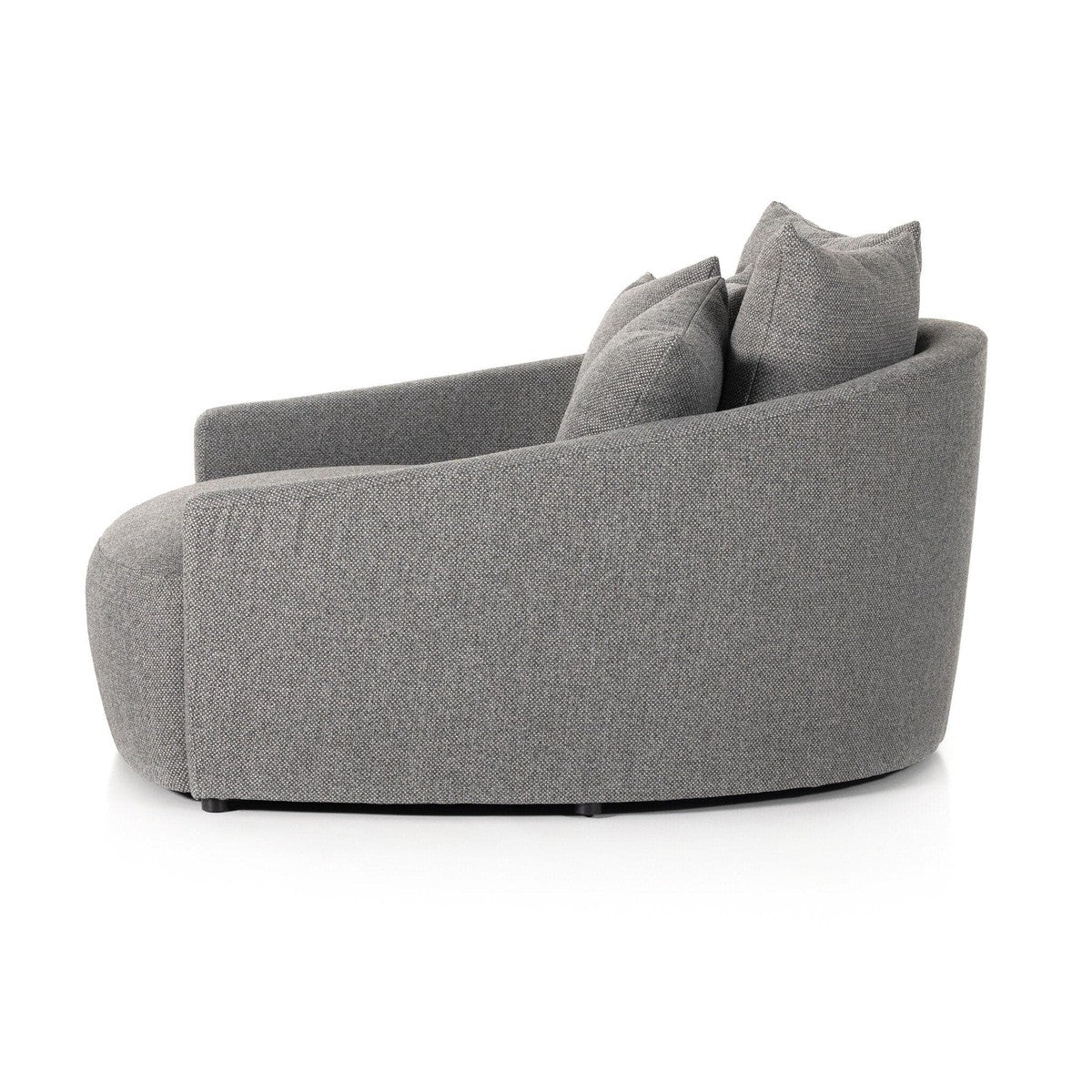 Anaya Media Lounger Recliner Chair - Fallon Charcoal Gray Fabric Sofa for Living Room, Home Theater & Gaming - Comfortable Modern Lounge Chair with Ottoman