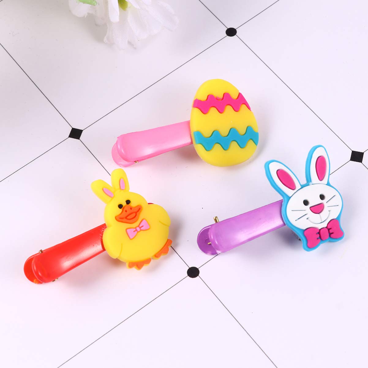 Beaupretty 20pcs Easter Hair Clips Set - Carton Alligator Clips with Bunny & Egg Designs for Kids, Girls Party Hair Accessories - Perfect for Easter Festival, Birthday Parties & School Events (Random Patterns)