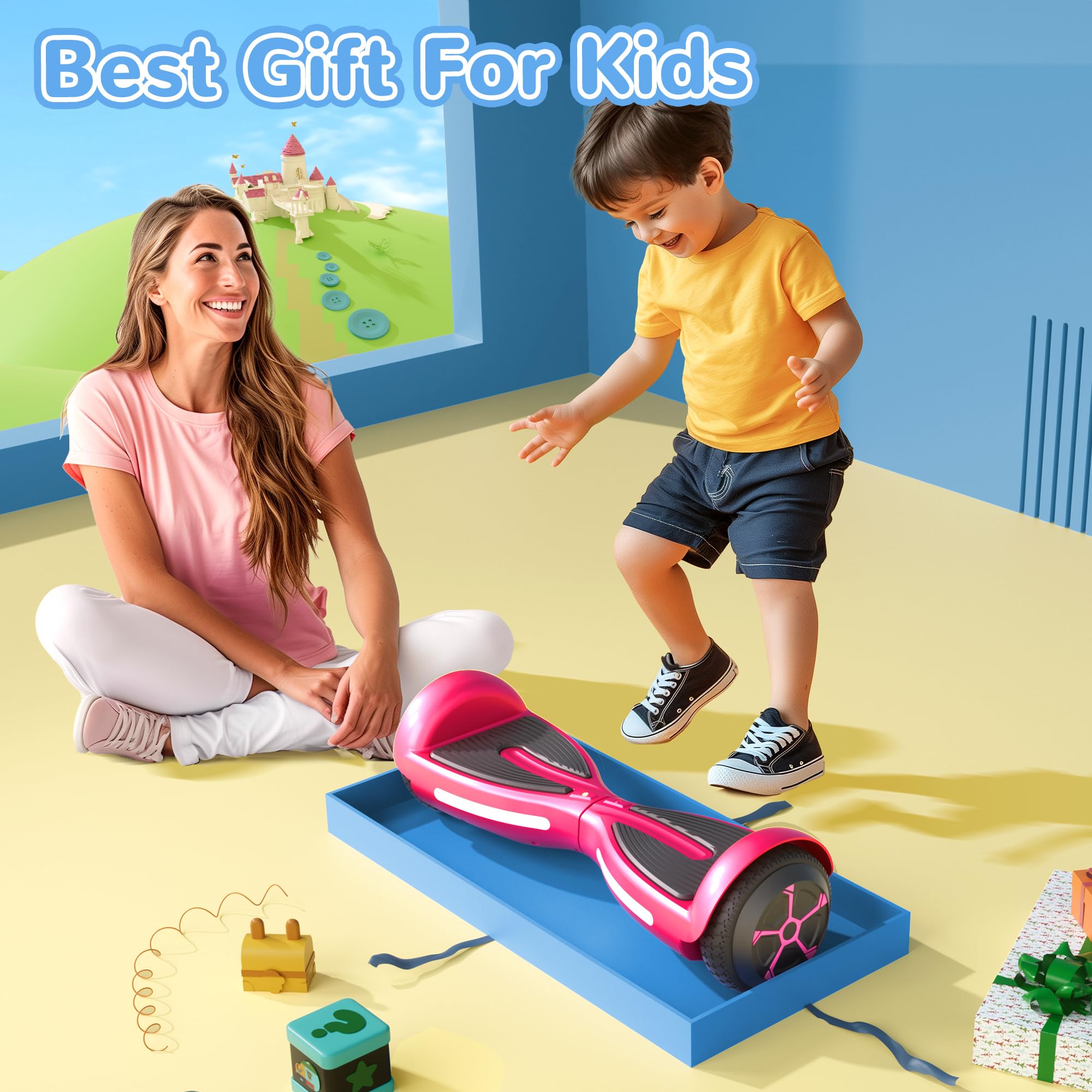 **SISIGAD Electric Scooter for Kids & Adults - Bluetooth, 6.5