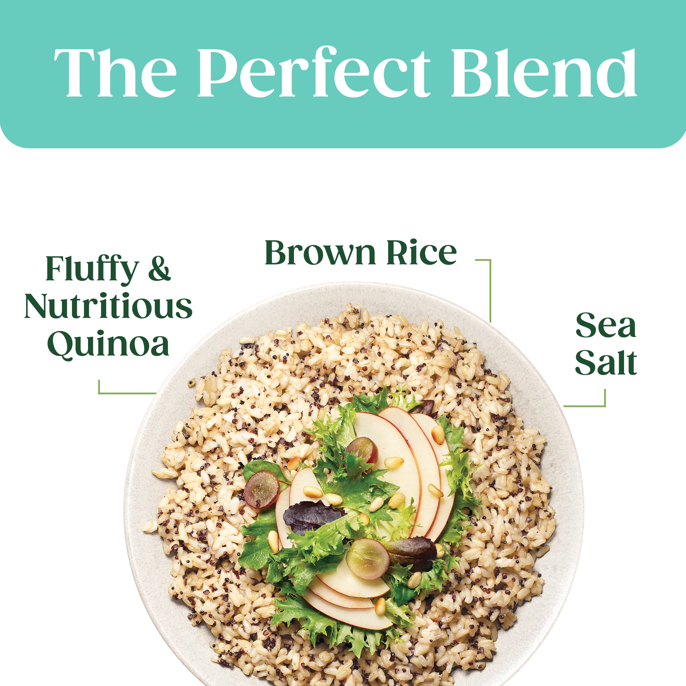 Organic Quinoa & Brown Rice with Sea Salt - USDA Certified Organic, Non-GMO, Gluten-Free Whole Grain Blend - 8.5 oz Resealable Pouch - Perfect for Meal Prep, Healthy Lunches & Quick Dinners