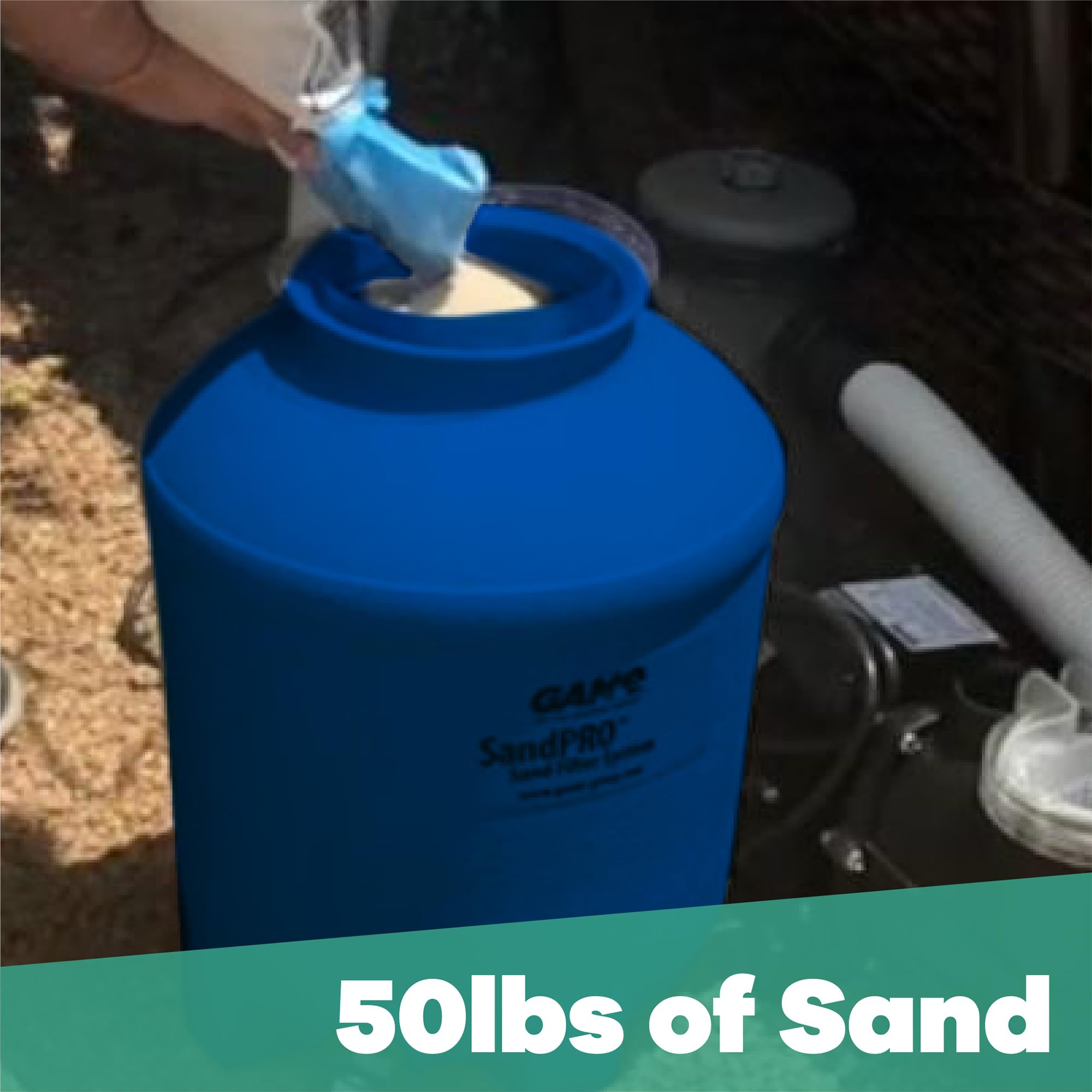 GAME 61201-BB SandPRO 50D Series 0.5HP Above Ground Pool Sand Filter Pump System - Compatible with Intex & Bestway Pools, High Power for Crystal Clear Water, Easy Maintenance, 24
