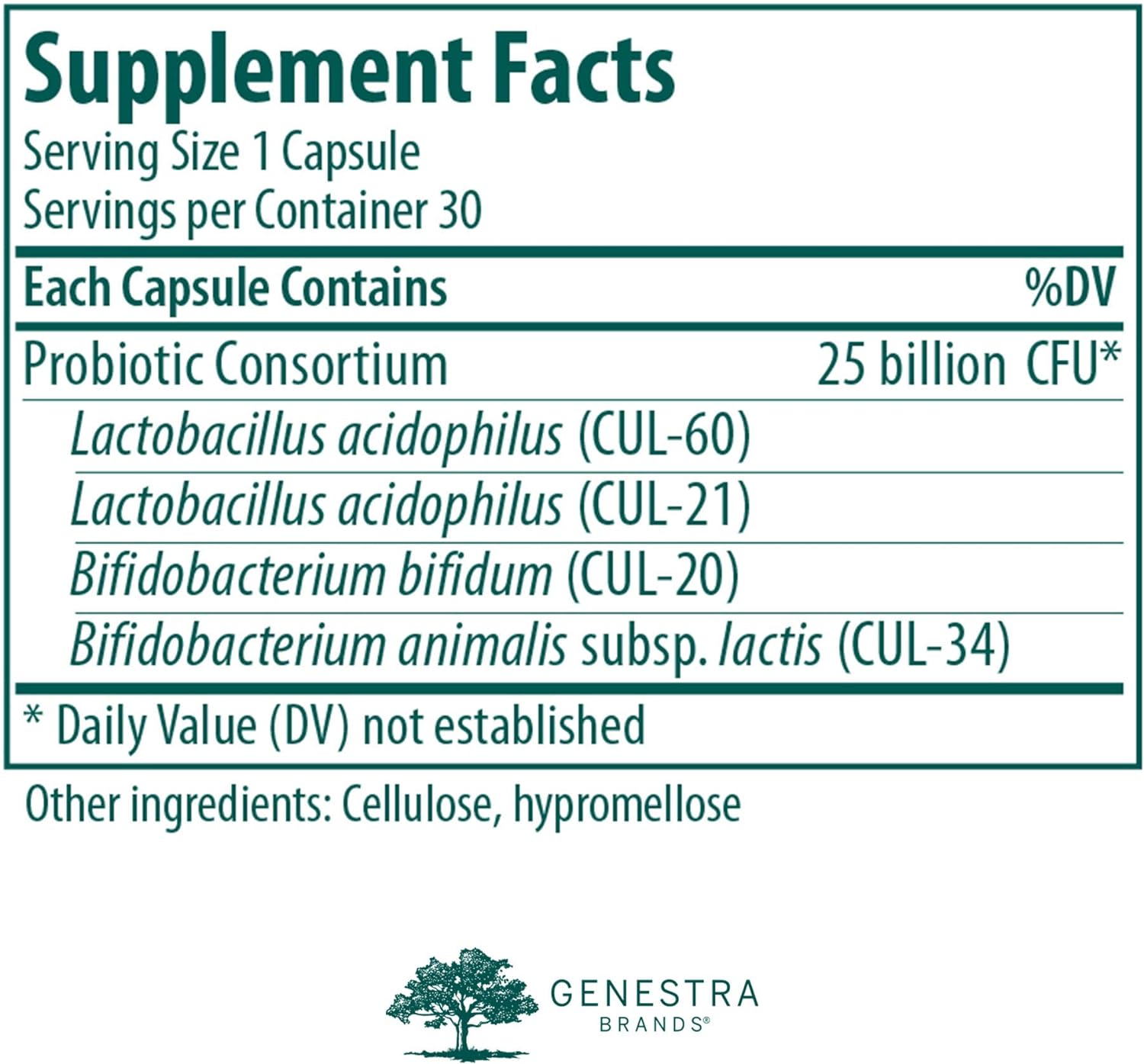 Genestra Labs HMF Intensive Probiotic Supplement - Supports Digestive Health & Immune System - Ideal for Gut Balance & Wellness