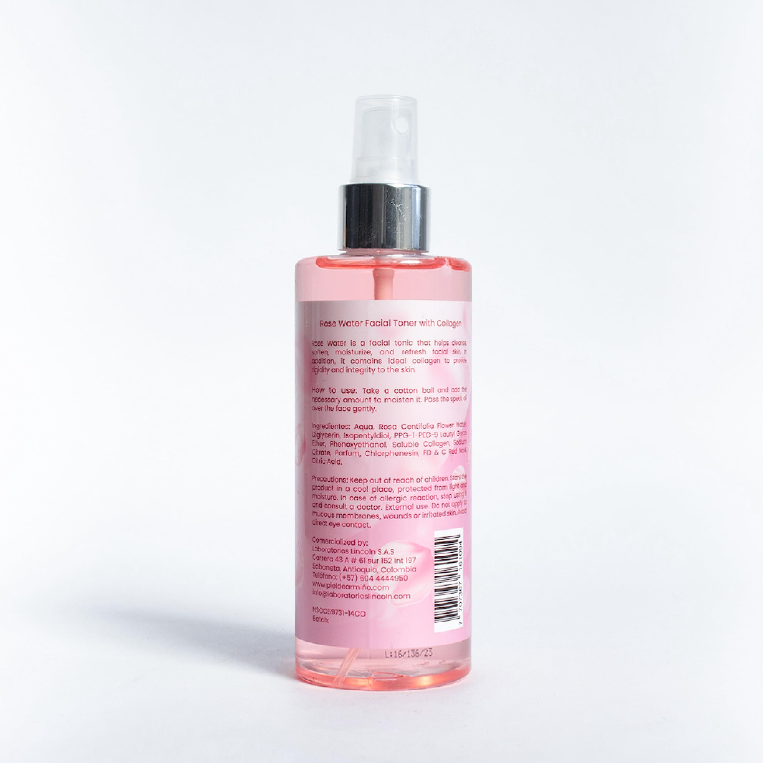 Organic Rose Water Face Mist with Collagen - Hydrating Facial Toner & Anti-Aging Beauty Spray - Pure Rosewater for Skin Care - Perfect for Daily Hydration, Makeup Setting & Post-Workout Refresh
