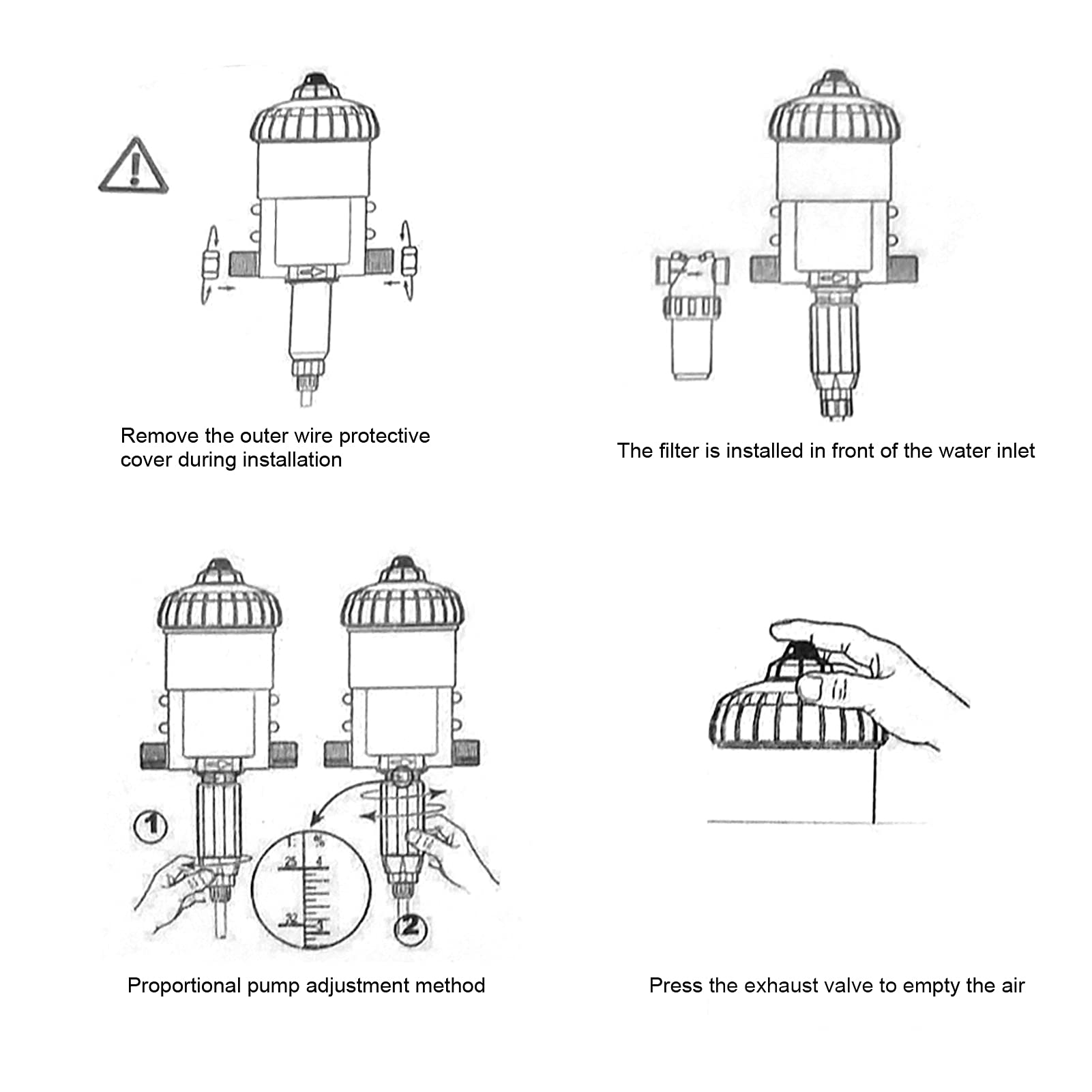 Leapiture G3/4 to G1 Male Thread Fertilizer Proportioner - Adjustable Liquid Doser Dispenser (0.2-2%) - Precision Dosing Pump for Hydroponics, Agriculture & Garden Fertilizer Mixing - Ideal for Greenhouse, Farm & Irrigation Systems