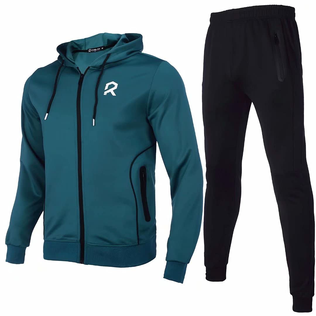 Men's Tracksuit Set - 2 Piece Athletic Jogging Suit, Comfortable Casual Workout Outfit for Running, Gym & Lounge Wear