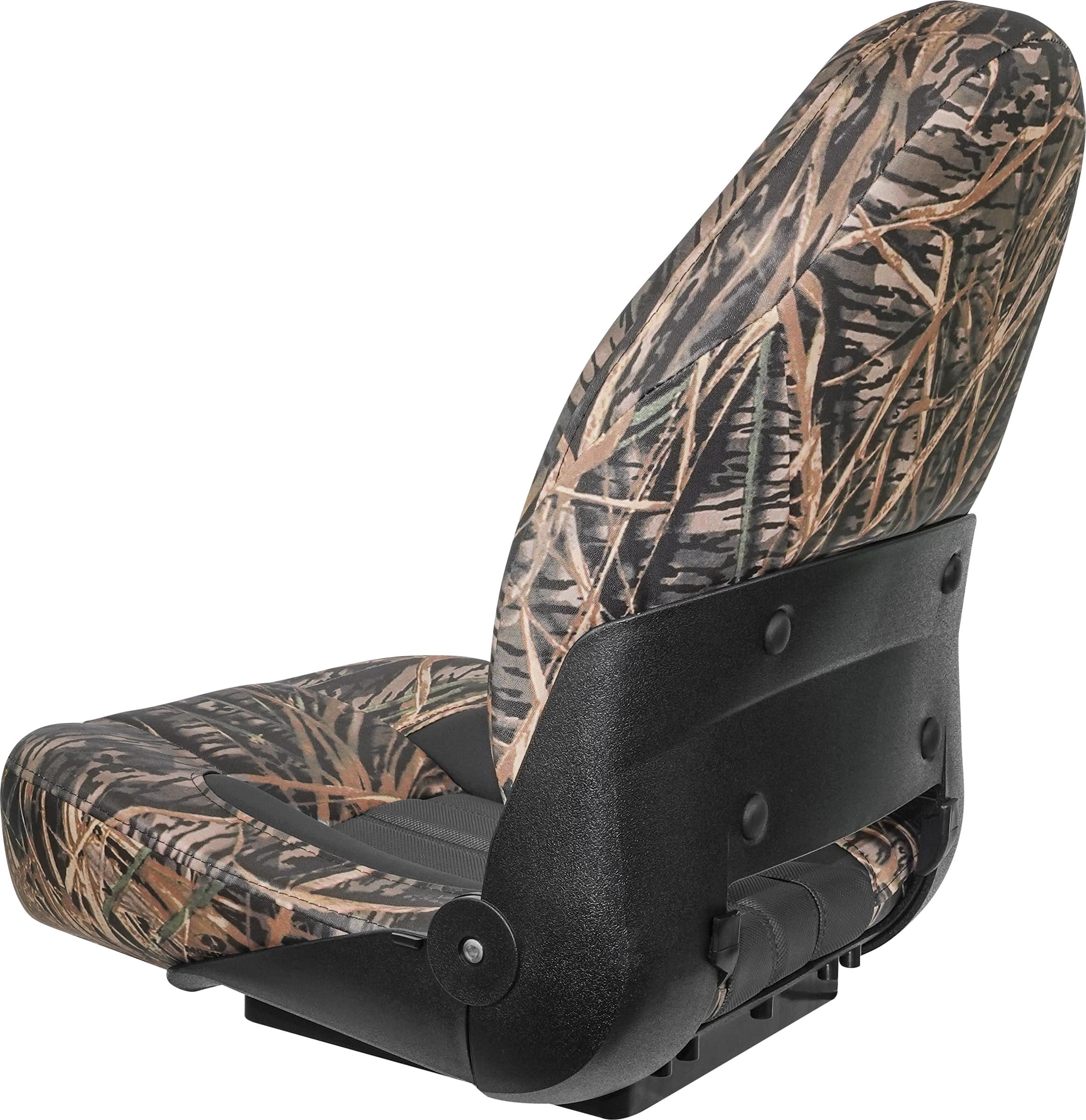 Tempress ProBax Orthopedic Folding High Back Boat Seat - Mossy Oak Shadow Grass/Black/Carbon - Ergonomic Support for Fishing & Boating Comfort