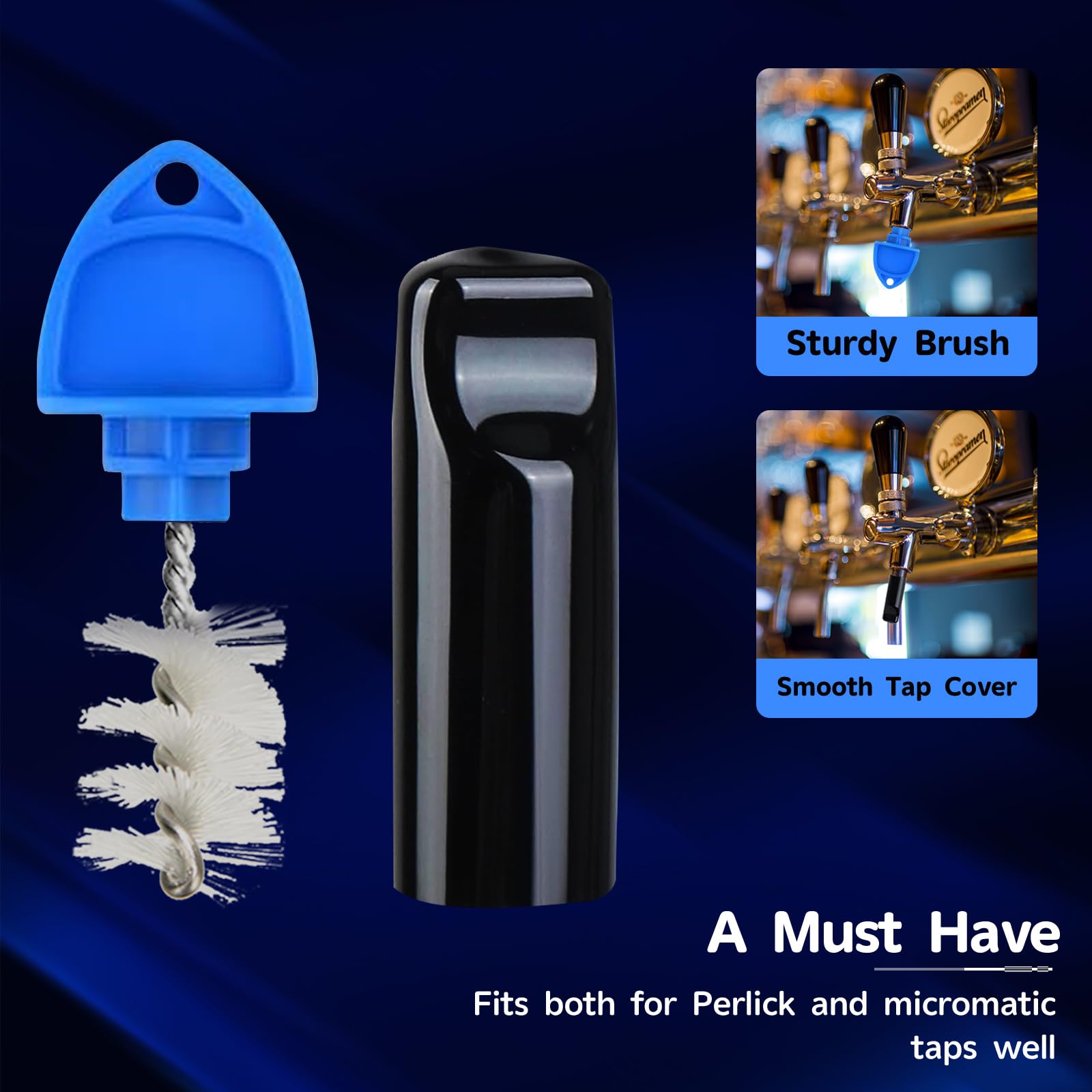 16-Piece Beer Faucet Covers & 2-Piece Beer Tap Plug Brush Set - Rubber Draft Tap Soother Nipple for Beer Line Cleaning Kit | Perfect for Home Brewing, Bar Maintenance & Keg Party Accessories