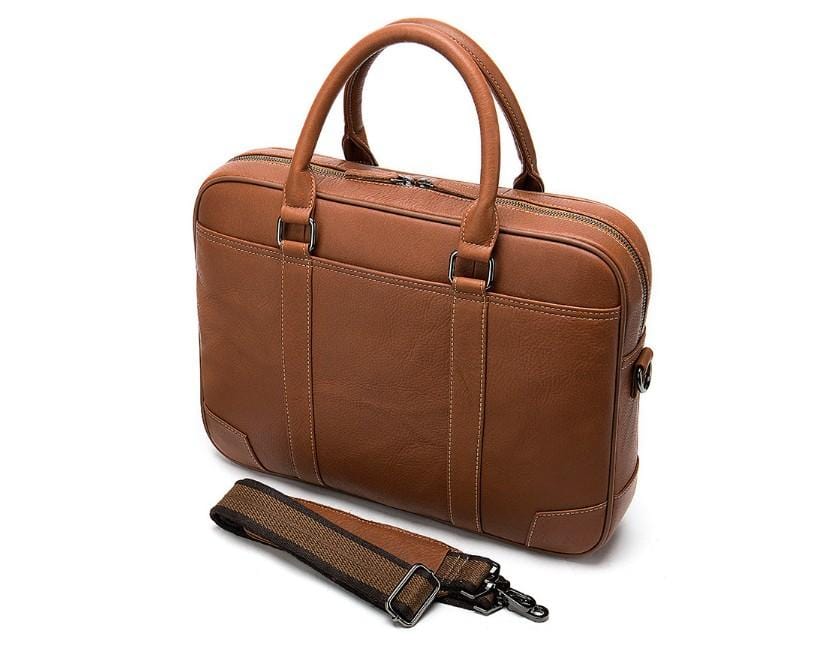 Stylish Brown Leather Messenger Bag for Women - Professional Business Satchel - Perfect for Office, Travel & Daily Commute