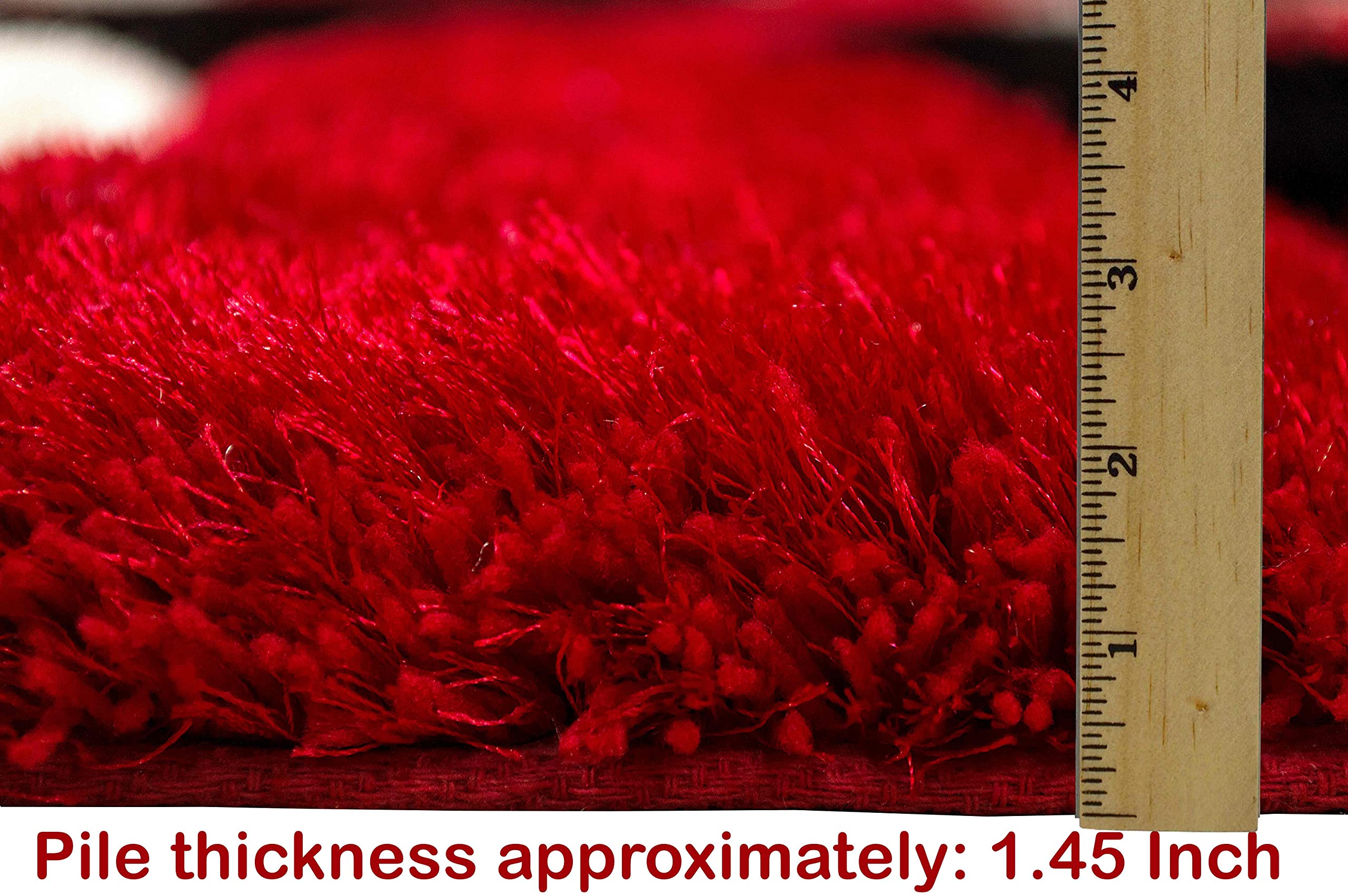 5x7 Lava Shag Rug - Modern Swirls Pattern Hand Carved Shaggy Rug in Red/Black/Cream - Soft Plush Living Room Carpet for Home Decor | Perfect for Bedroom, Nursery & Cozy Spaces