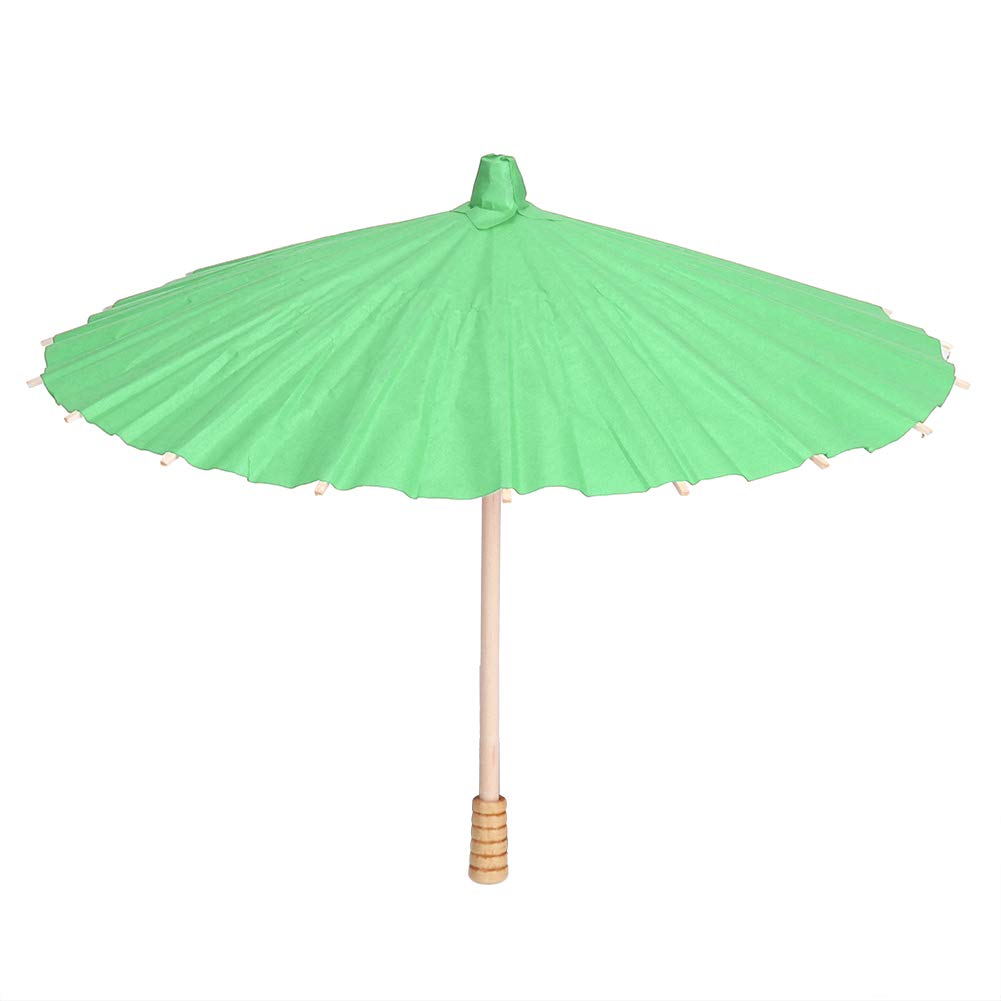 DIY Painting Craft Paper Parasol - Kuuleyn White Blank Paper Umbrella for Kids | Colorful Oil Paper Umbrella for Arts & Crafts, Garden Parties, Wedding Decor (Green)
