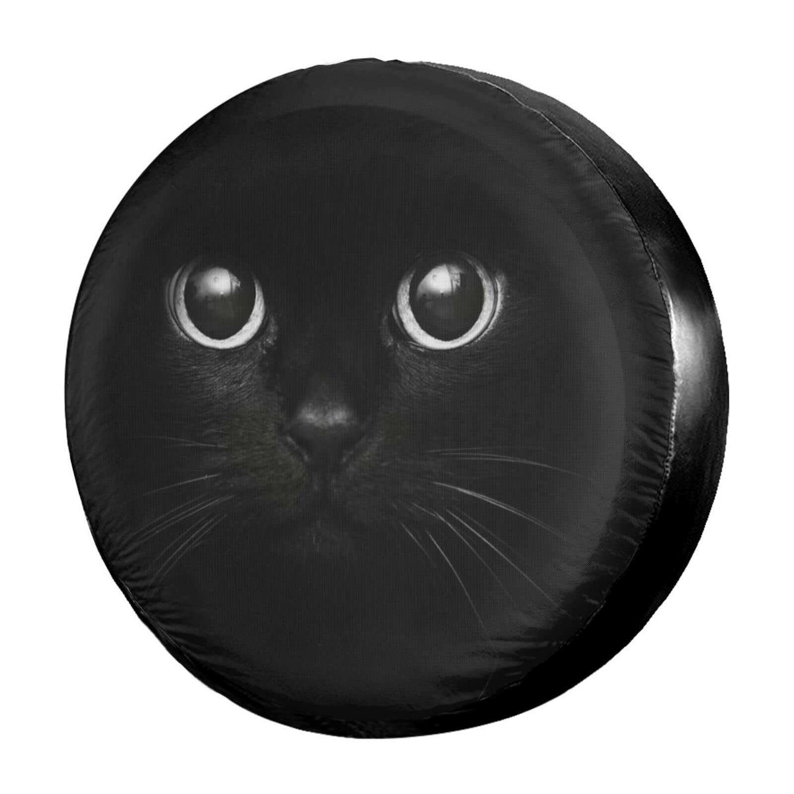 Waterproof UV-Resistant Spare Tire Cover for Jeep, Trailer, RV, SUV - 16 Inch Dustproof Wheel Protector with Cat in The Dark Design | Perfect for Off-Road Adventures & Camping Trips