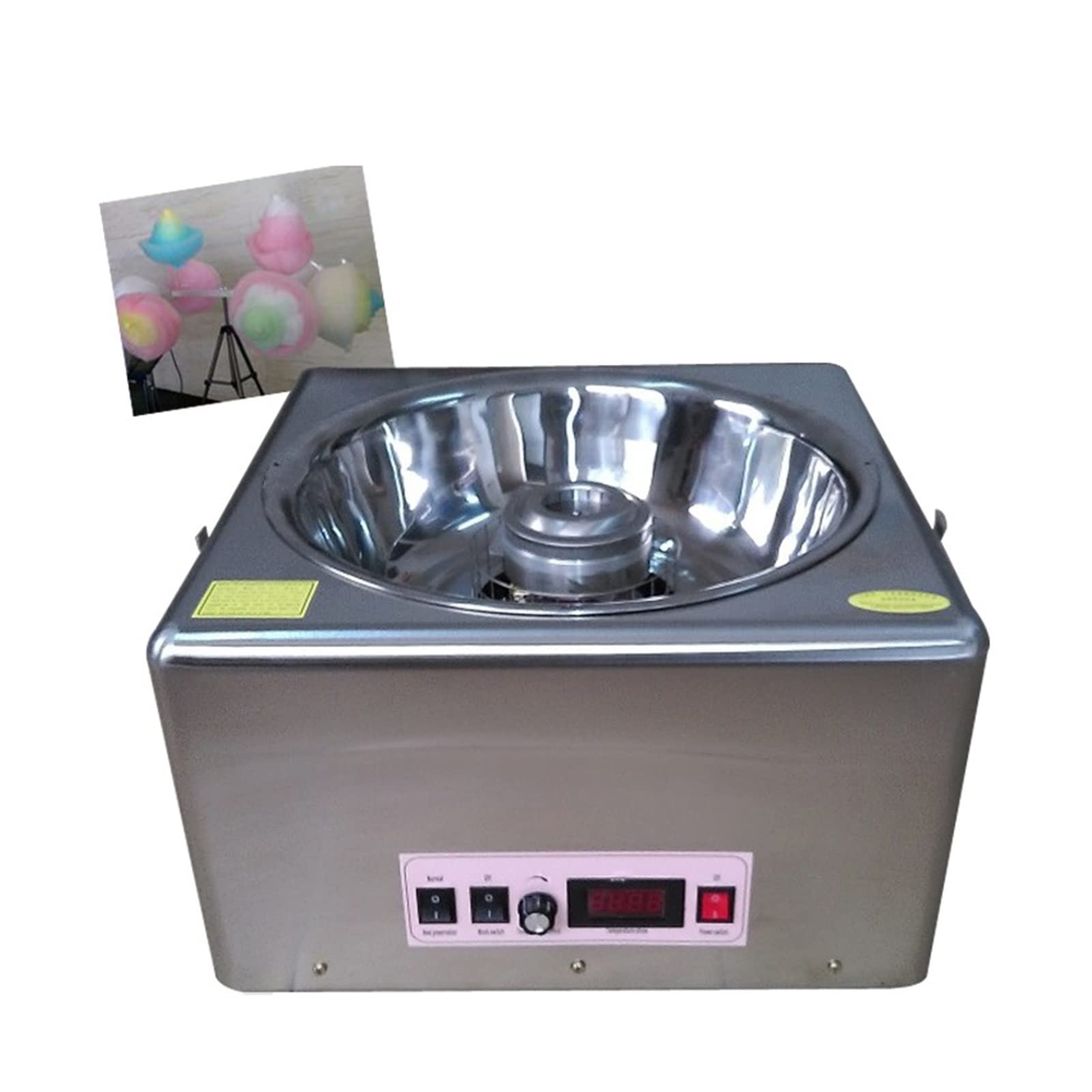 Commercial Cotton Candy Machine 500-1000W Electric Candy Floss Maker with Adjustable Speed - SHANG-JUN CC-3801H for Parties, Carnivals, and Events