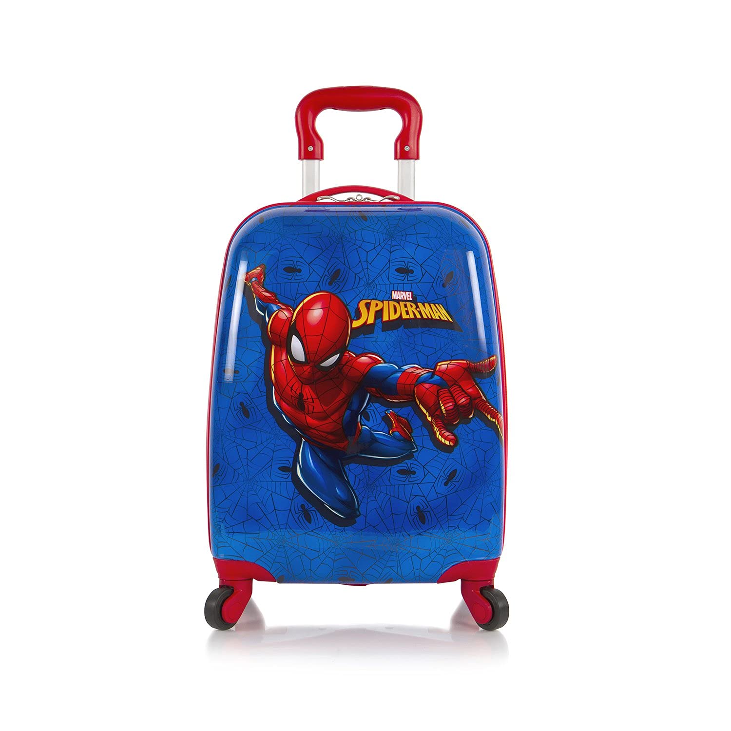Marvel Spider-Man Kids Hardside Spinner Luggage 18 Inch - Lightweight Rolling Suitcase for Boys Travel, School Trips & Sleepovers | Official Licensed Backpack Carry-On