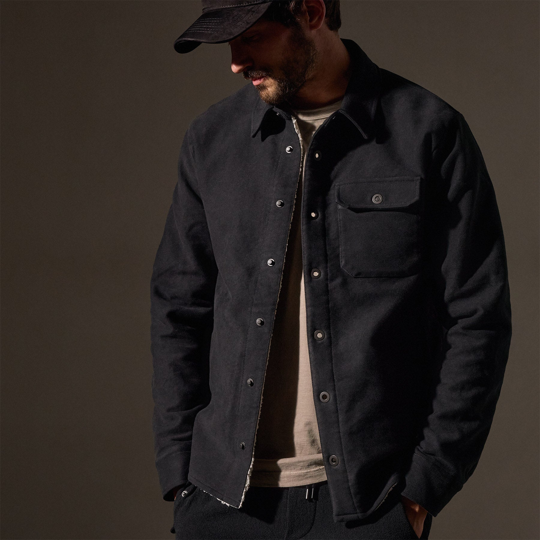 Premium Cotton Moleskin Shirt Jacket for Men - Warm & Stylish Outdoor Layering (Magma Red) | Perfect for Hiking, Camping & Casual Wear