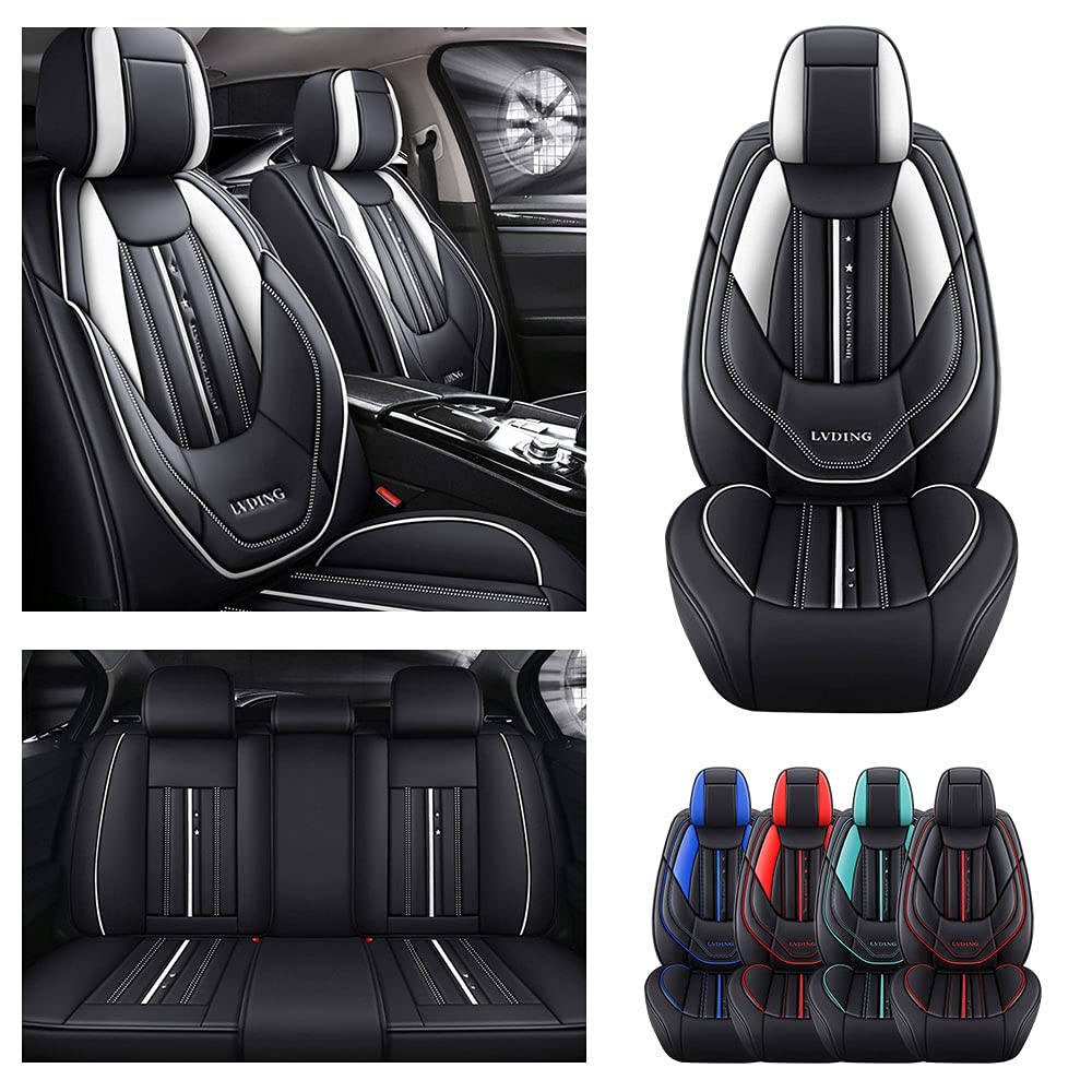 Premium Custom Car Seat Covers for Jaguar I-Pace (2018-2020) - 5-Piece All-Weather Leatherette Set with Airbag Compatibility | Waterproof, Wear-Resistant Front & Rear Seat Protectors | Perfect for Daily Commutes, Road Trips & Outdoor Adventures