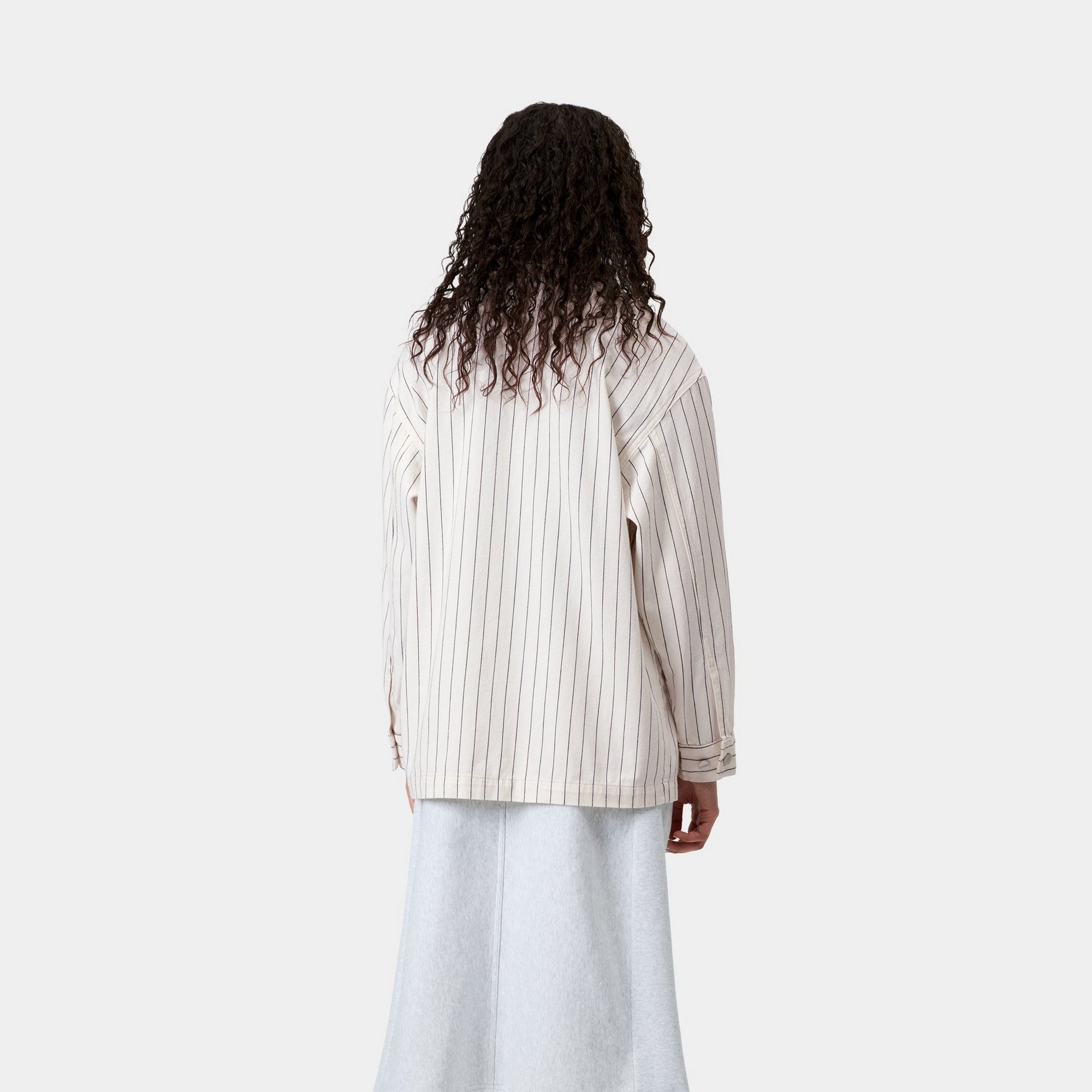 Women's Hendry Waxed Cotton Coat | Dark Navy Seaton Stripe Waterproof Jacket for Outdoor & Urban Fashion