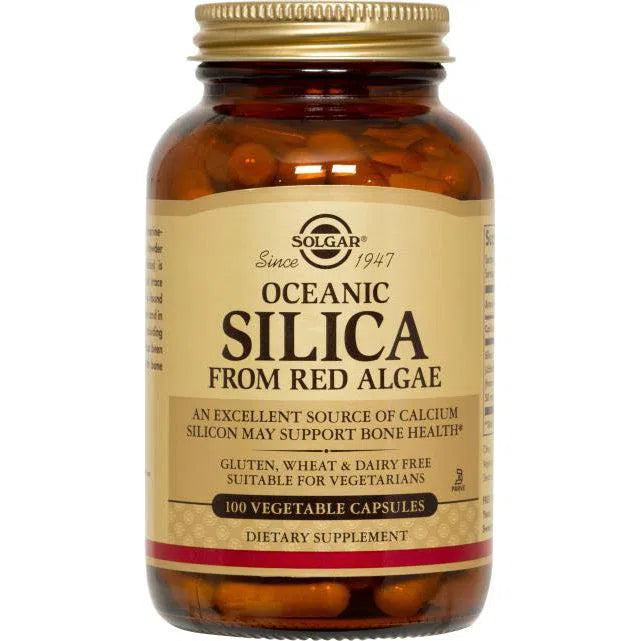 Solgar Oceanic Silica from Red Algae Supplement - Supports Hair, Skin & Nail Health - Marine Collagen Booster for Beauty & Joint Care - Perfect for Daily Wellness Routine