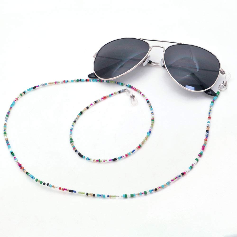 Jovono Stylish Beaded Eyeglass Chain & Mask Holder - Adjustable Eyewear Lanyard for Women | Perfect for Reading Glasses, Sunglasses & Face Masks (Office, Travel, Daily Use)