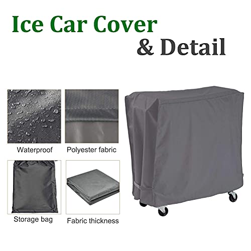AKEfit Waterproof Patio Cooler Cart Cover for 65-80 Quart Rolling Ice Chests – Perfect for Outdoor Parties, Beach Trips, and Tailgating