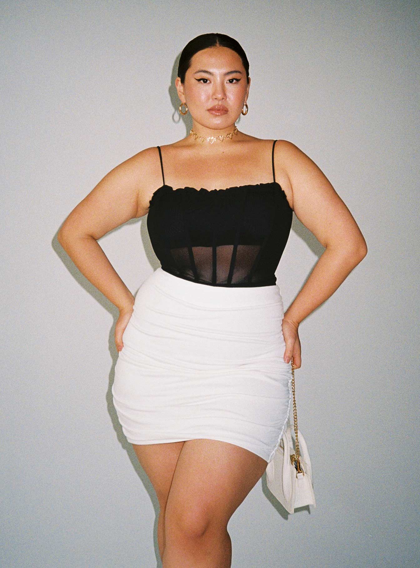 Benji Mini Skirt for Women - White High Waisted Stretchy A-Line Skirt | Perfect for Summer, Beach, Party & Casual Outfits