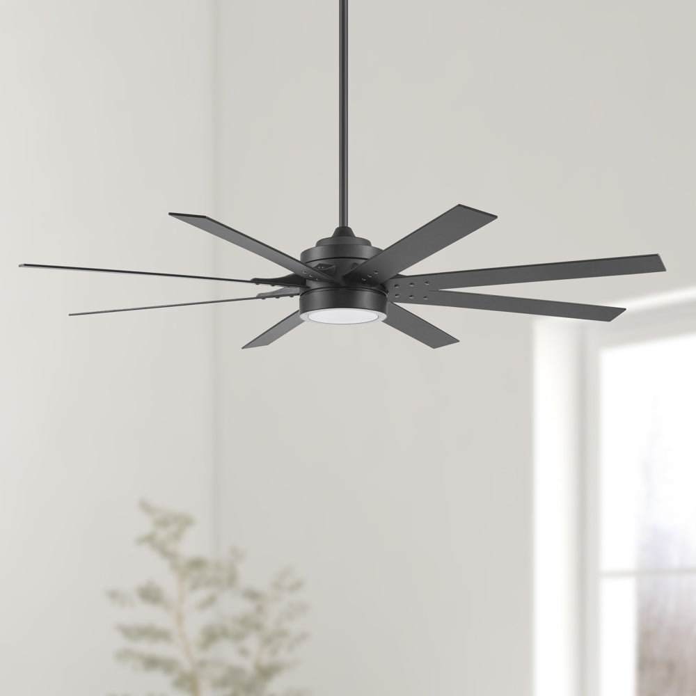 Honeywell Xerxes 70 Inch Smart LED Ceiling Fan with Remote Control - Matte Black Color Changing Light - Perfect for Living Room, Bedroom & Outdoor Spaces