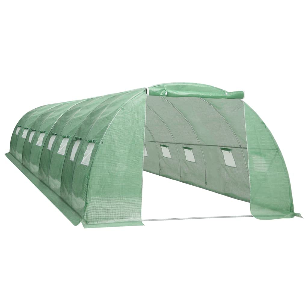 Large Heavy Duty Walk-in Greenhouse for Gardening - 344.4 ft² Outdoor Steel Frame Tunnel Greenhouse (315
