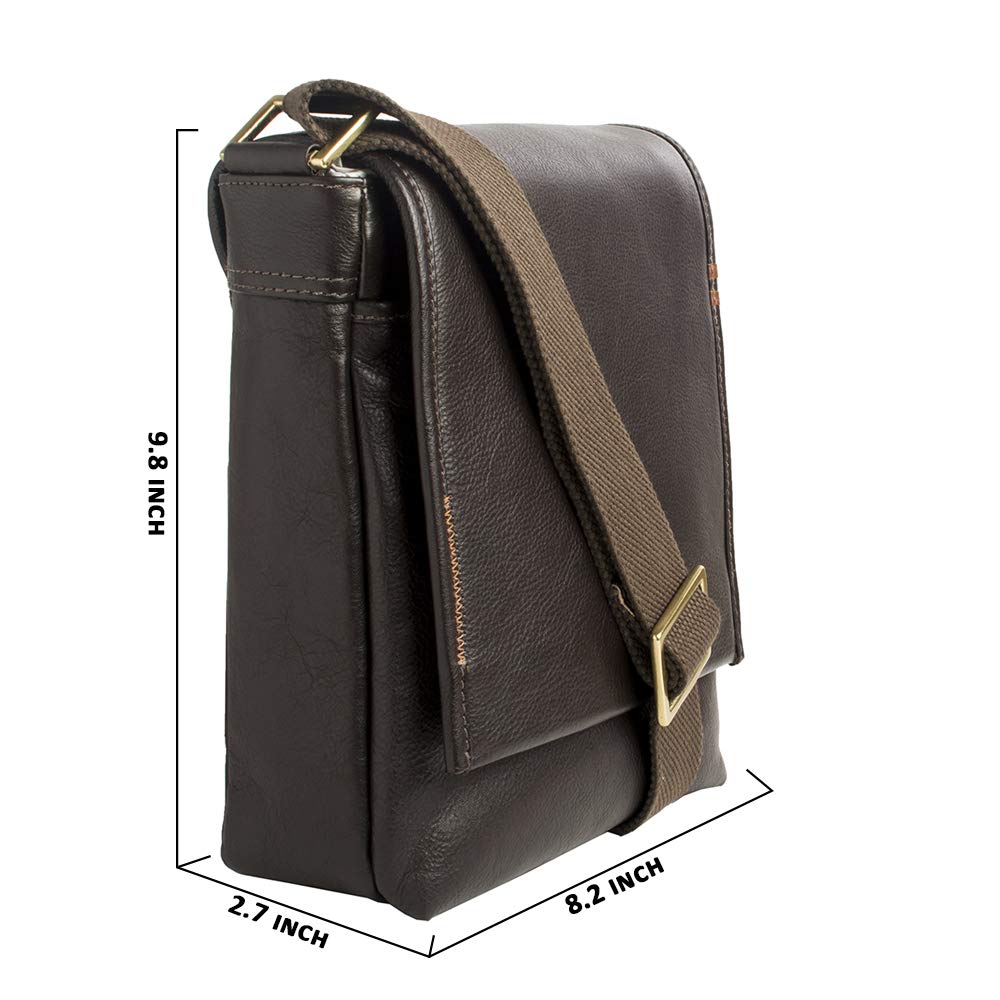 Hidesign Seattle Genuine Leather Unisex Crossbody Bag - Stylish & Durable for Travel, Work, and Everyday Use