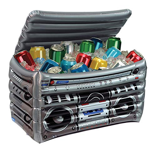 Beistle Inflatable Cooler - Retro 50s & 80s Party Decorations, Portable Beverage Cooler for Drinks, Music Themed Party Supplies - Perfect for Decades Themed Parties, Poolside Gatherings & Outdoor Events