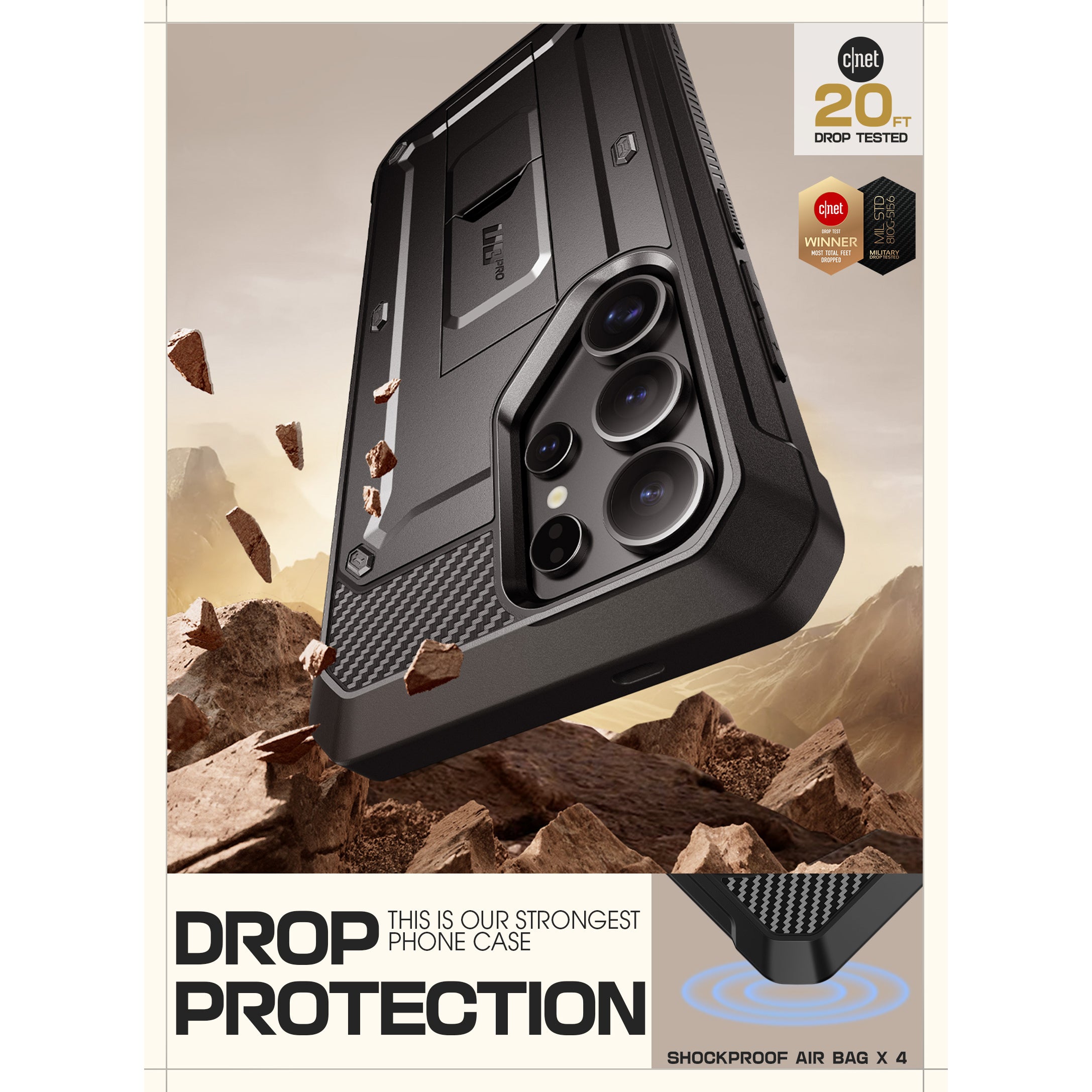 Samsung Galaxy S25 Ultra Unicorn Beetle PRO Heavy Duty Rugged Case - Shockproof & Drop Protection - Matte Black Finish - Perfect for Outdoor Adventures & Extreme Sports