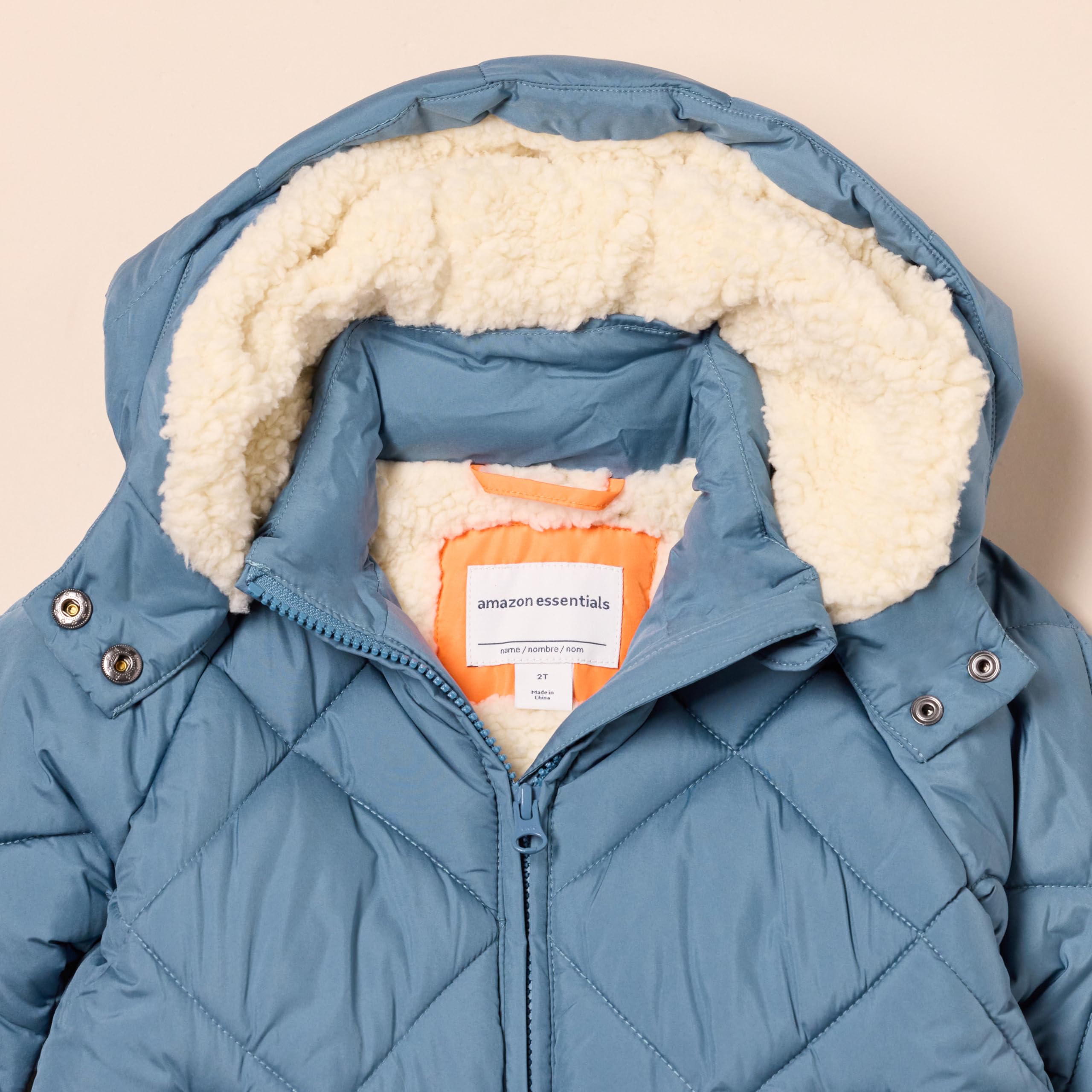 Amazon Essentials Girls' & Toddlers' Long Quilted Puffer Coat - Winter Warm Waterproof Jacket for Kids Outdoor Play, Snow Day & Cold Weather