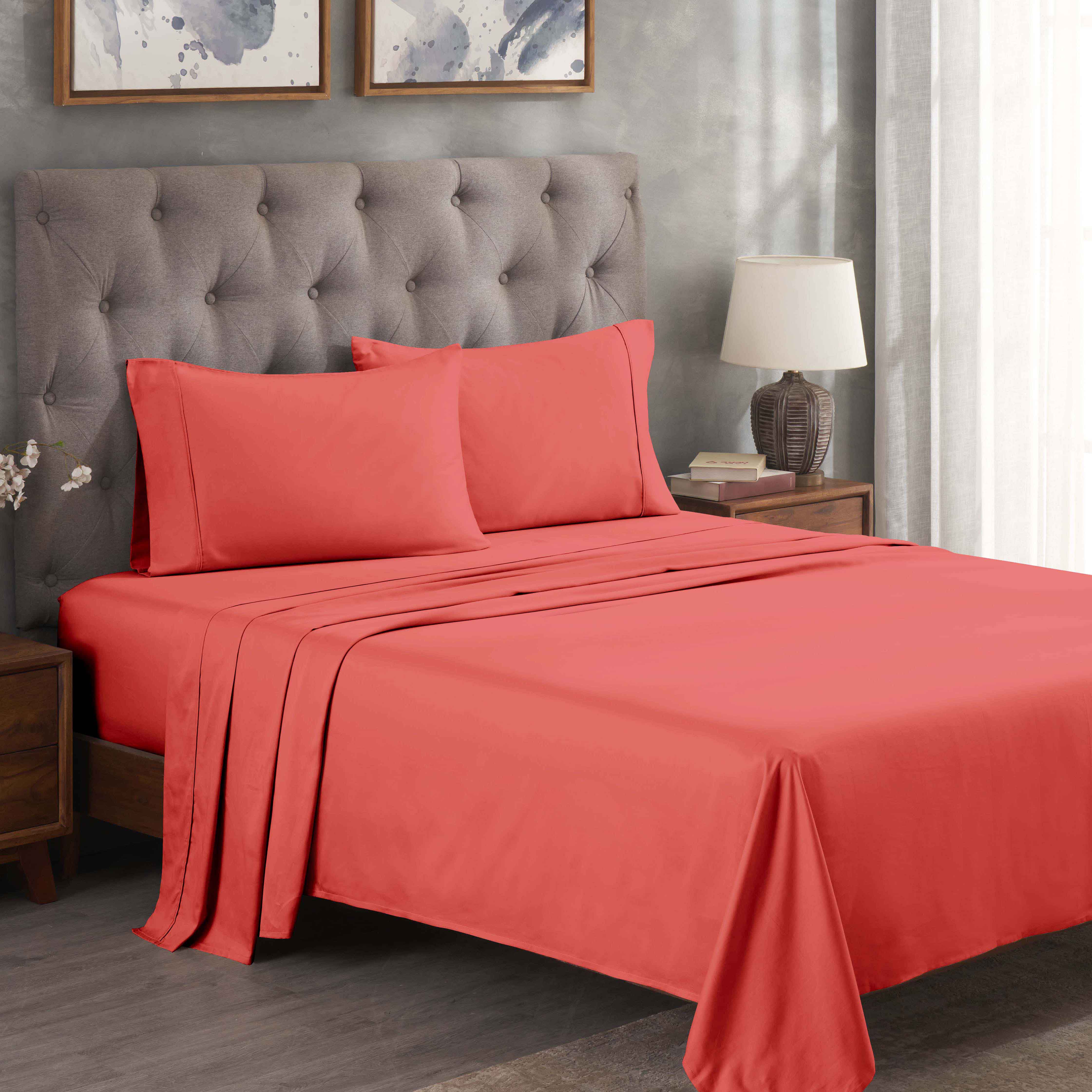 Premium 300 Thread Count Egyptian Cotton Bed Sheet Set - Soft, Breathable & Durable for Ultimate Comfort - Perfect for Luxury Bedrooms & Hotels