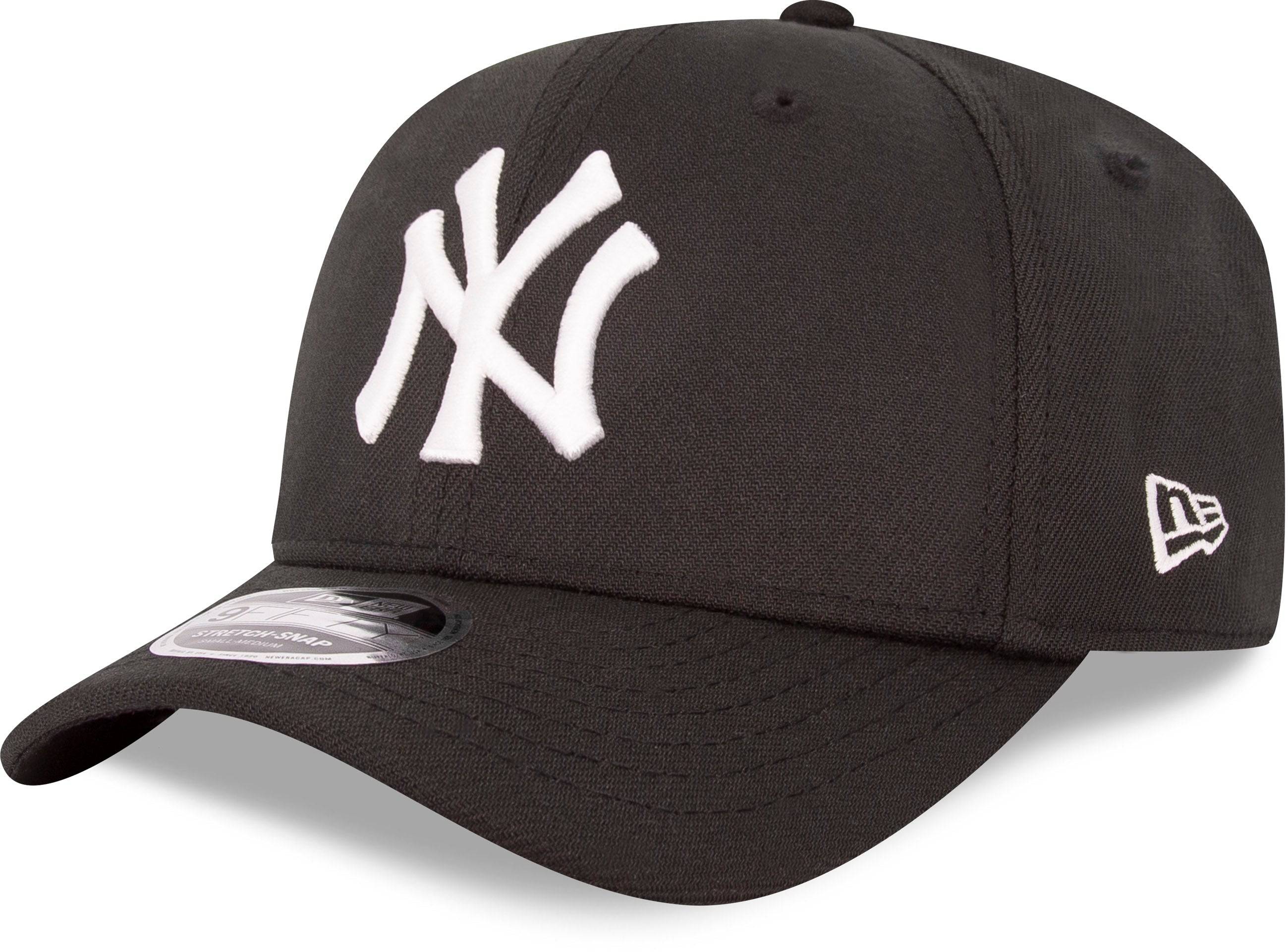 New York Yankees New Era 9Fifty Black Stretch Snapback Cap - Adjustable Baseball Hat for Men & Women - Perfect for Games, Streetwear & Sports Fashion