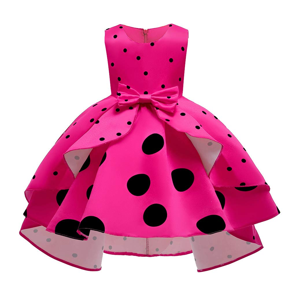 Toddler Girls Polka Dot Princess Dress - Sleeveless Pageant Birthday Party Gown for Weddings & Evening Events | Perfect for Rockabilly Cocktail Parties & Special Occasions