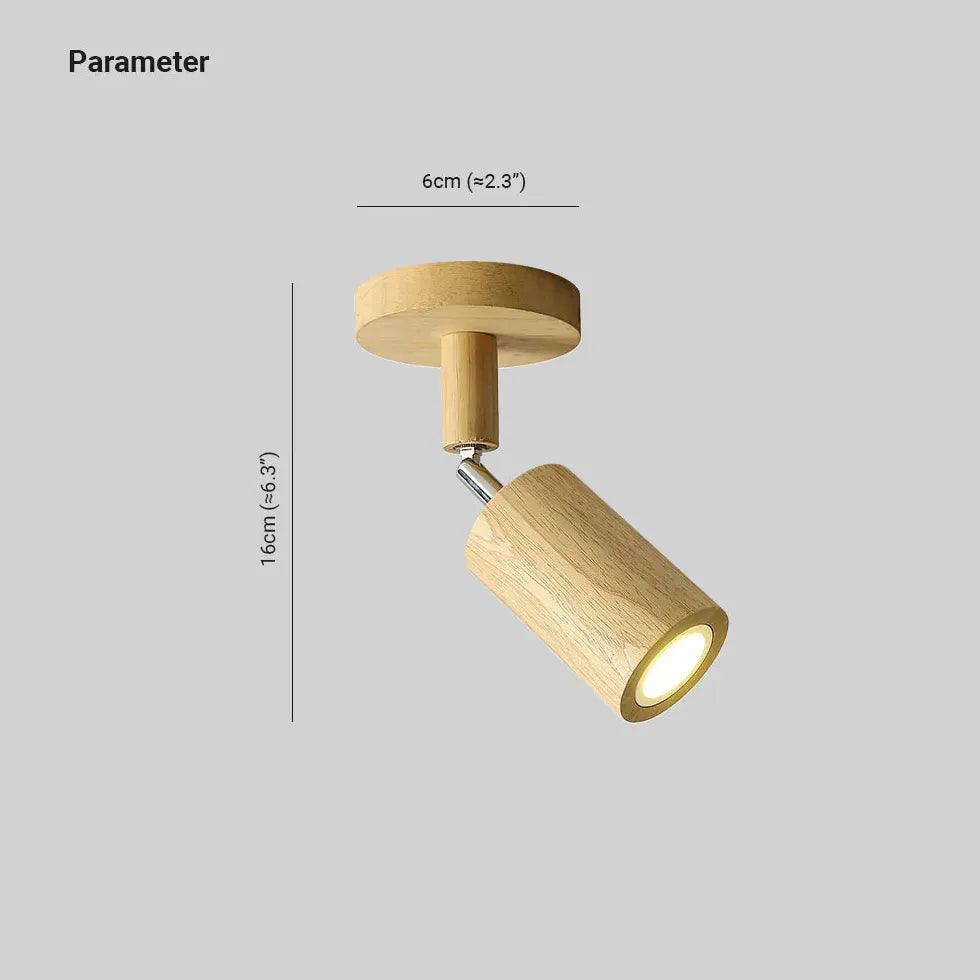 Modern Wooden Flush Mount Ceiling Light Fixture - Dimmable LED Lighting for Bedroom, Living Room, Kitchen & Hallway