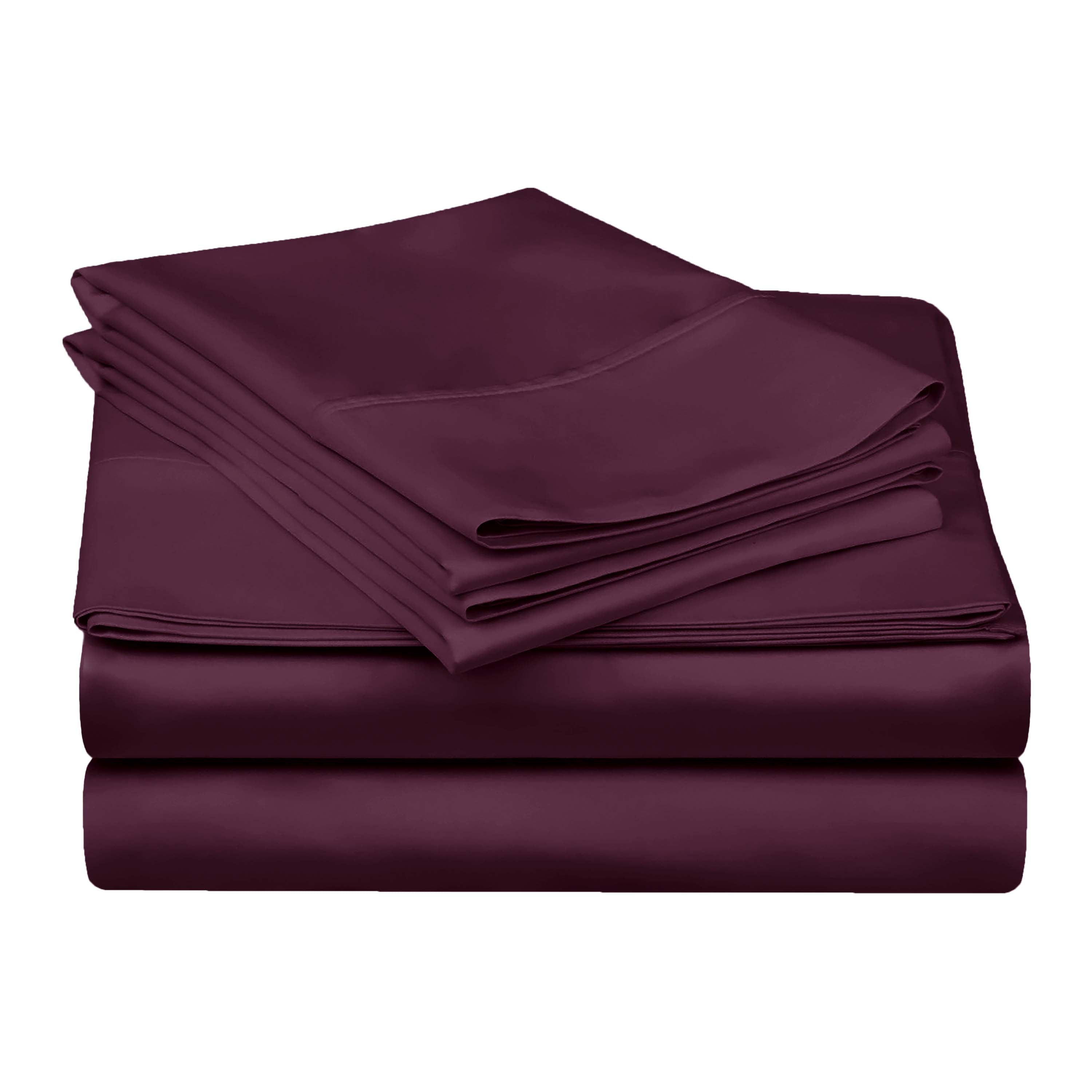 Premium 100% Egyptian Cotton 300 Thread Count Bed Sheet Set - Queen Size, 4-Piece (Flat Sheet, Fitted Sheet, 2 Pillowcases) - Soft, Breathable & Wrinkle-Resistant for Ultimate Comfort - Perfect for Luxury Hotels, Master Bedrooms & Guest Rooms