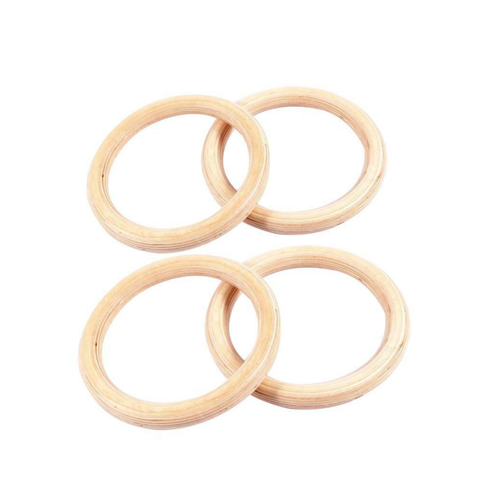 Wooden Gymnastic Rings - Pull Up Trainer for Indoor Workout & Fitness